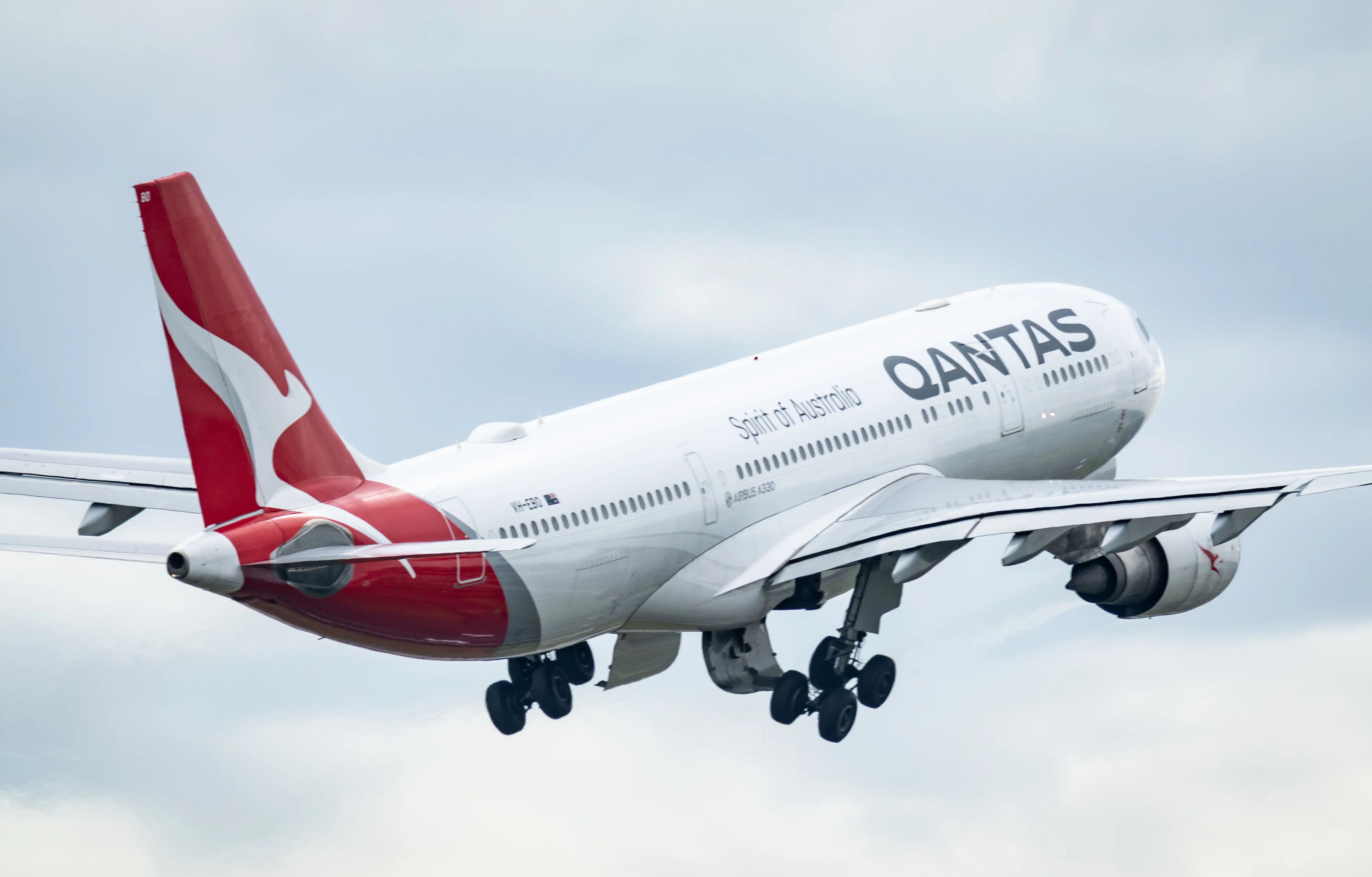 A Qantas aircraft at Sydney Airport.