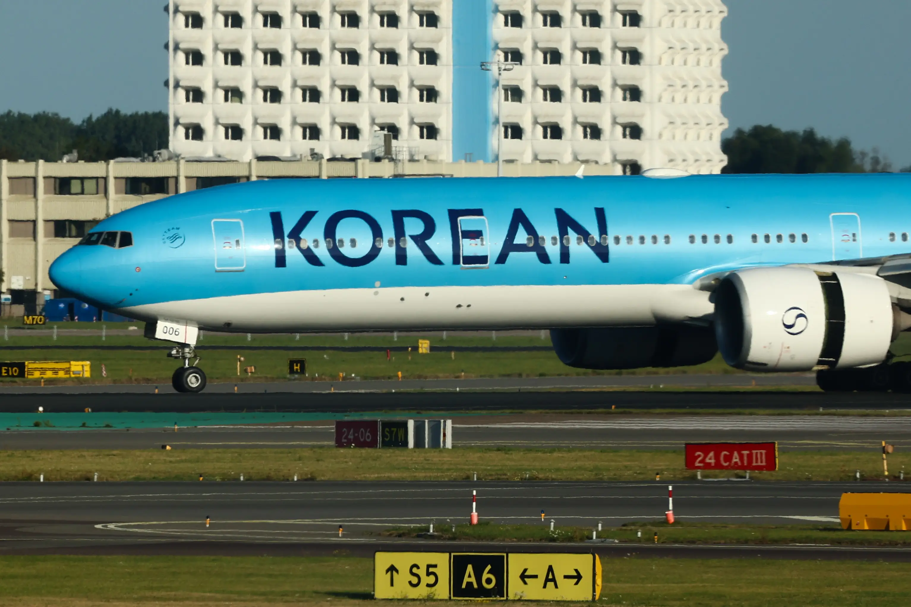 A Korean Air plane.