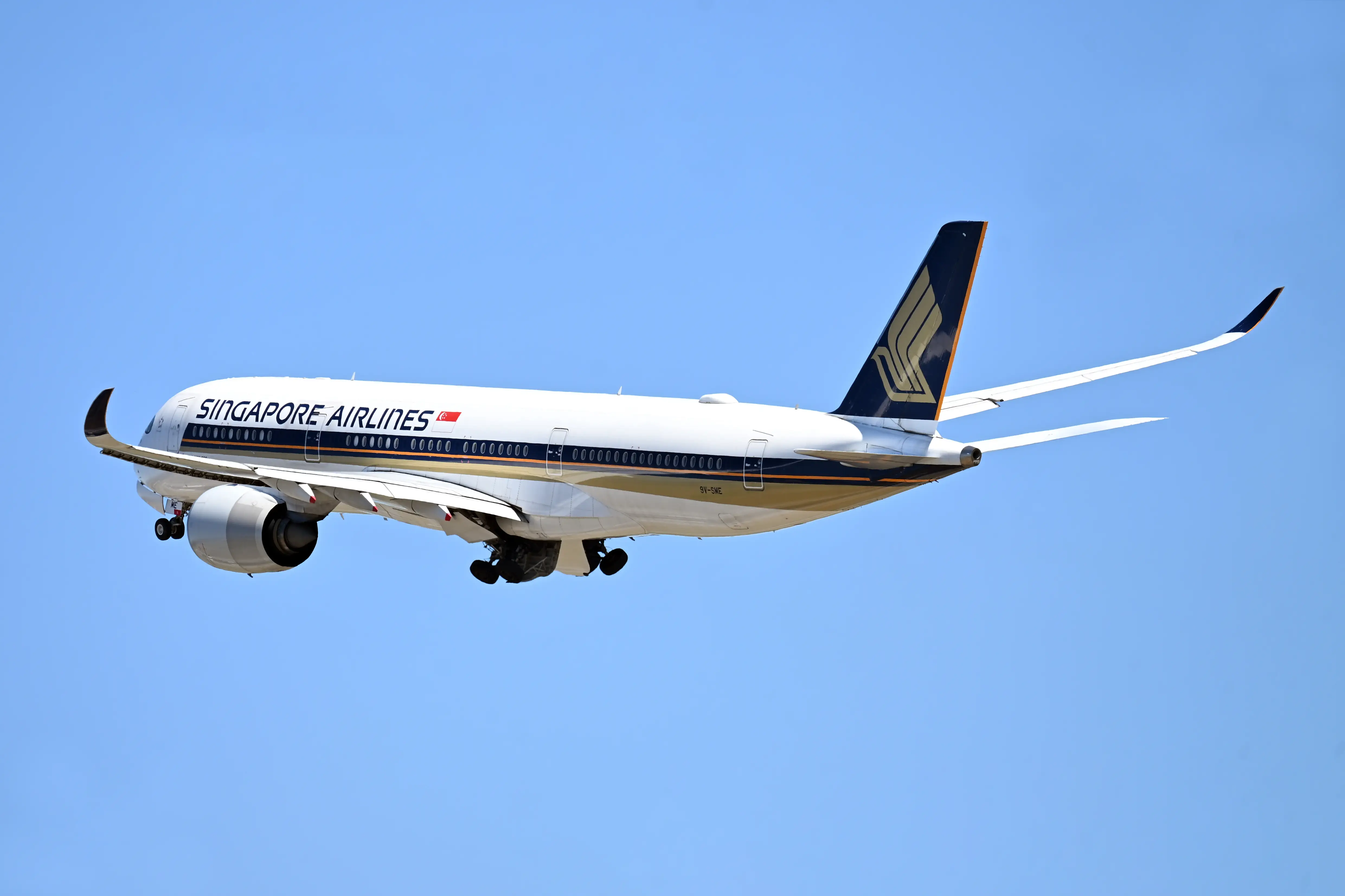 An Airbus A350-900 operated by Singapore Airlines.