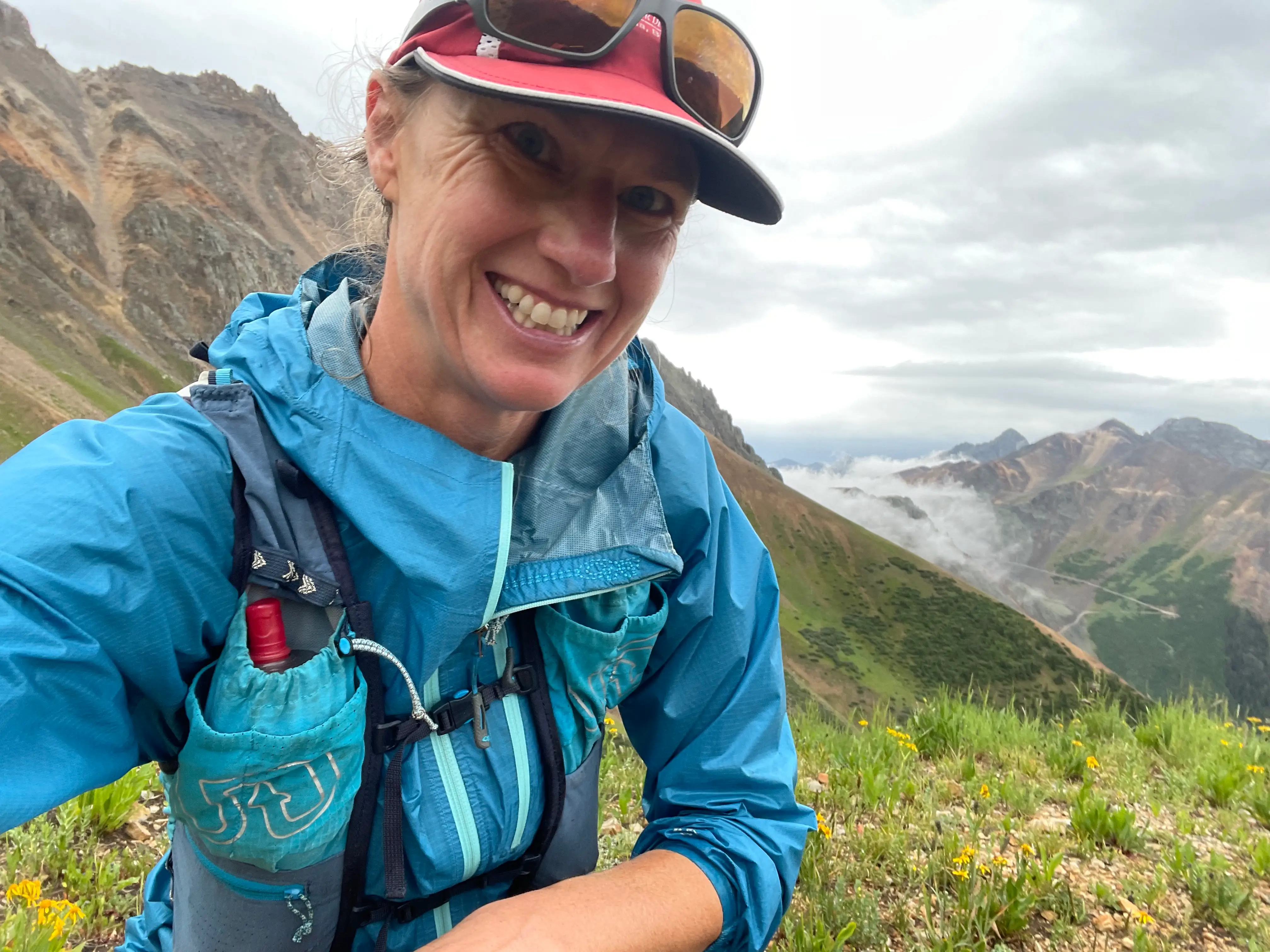 Woman smiling on hike