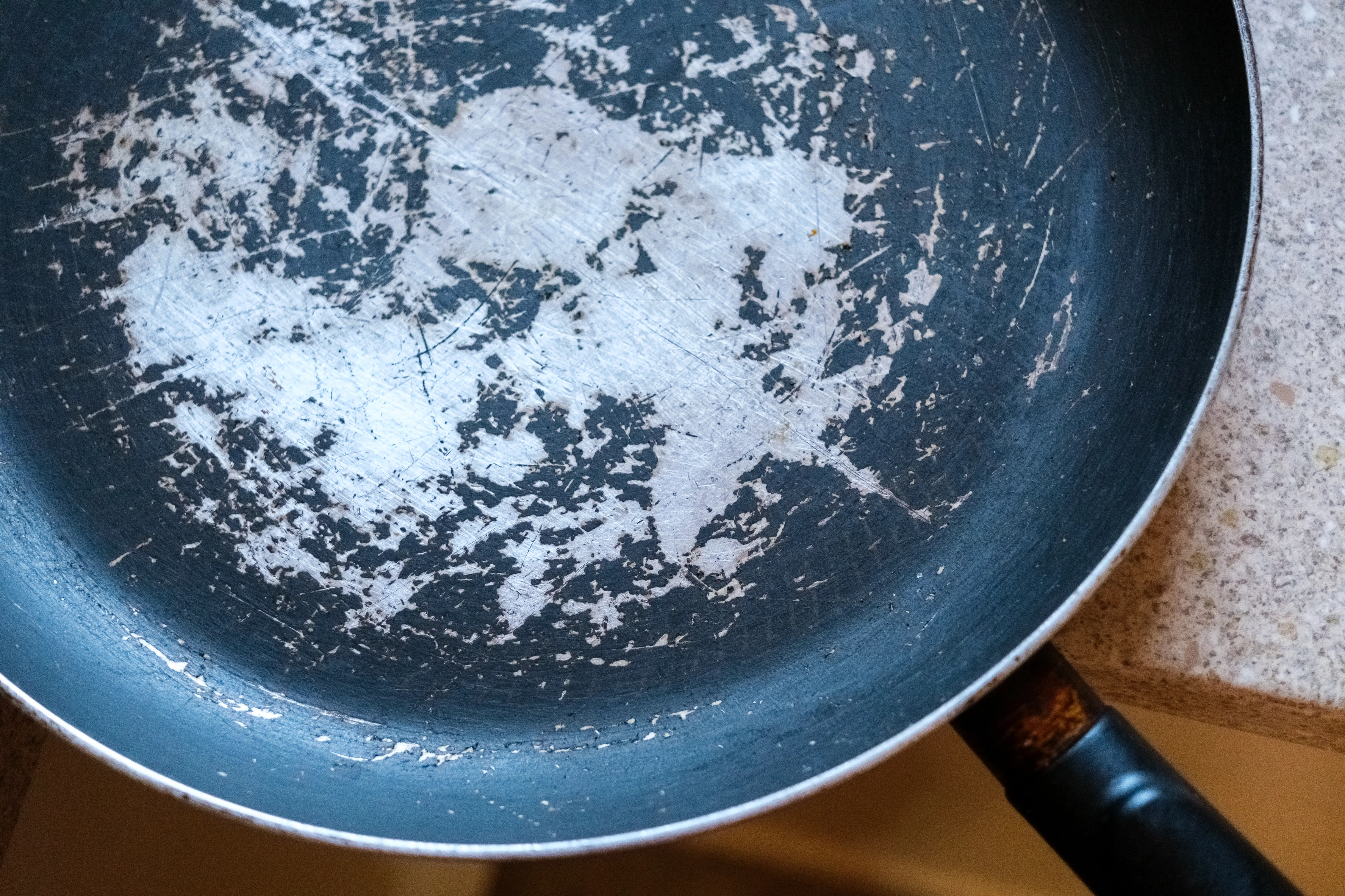 Throw out degraded cookware to reduce exposures to toxins.