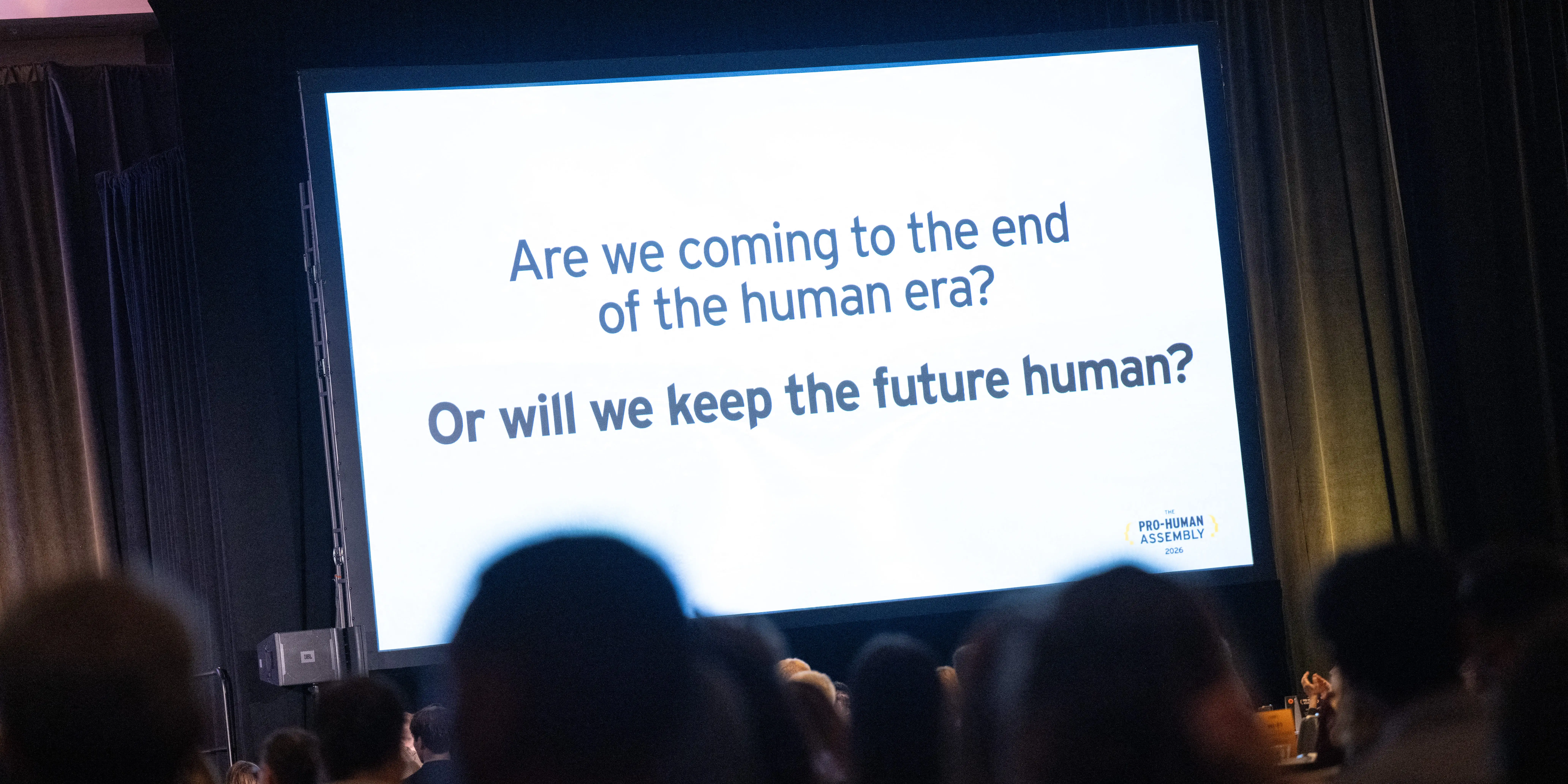 A slide that reads, 