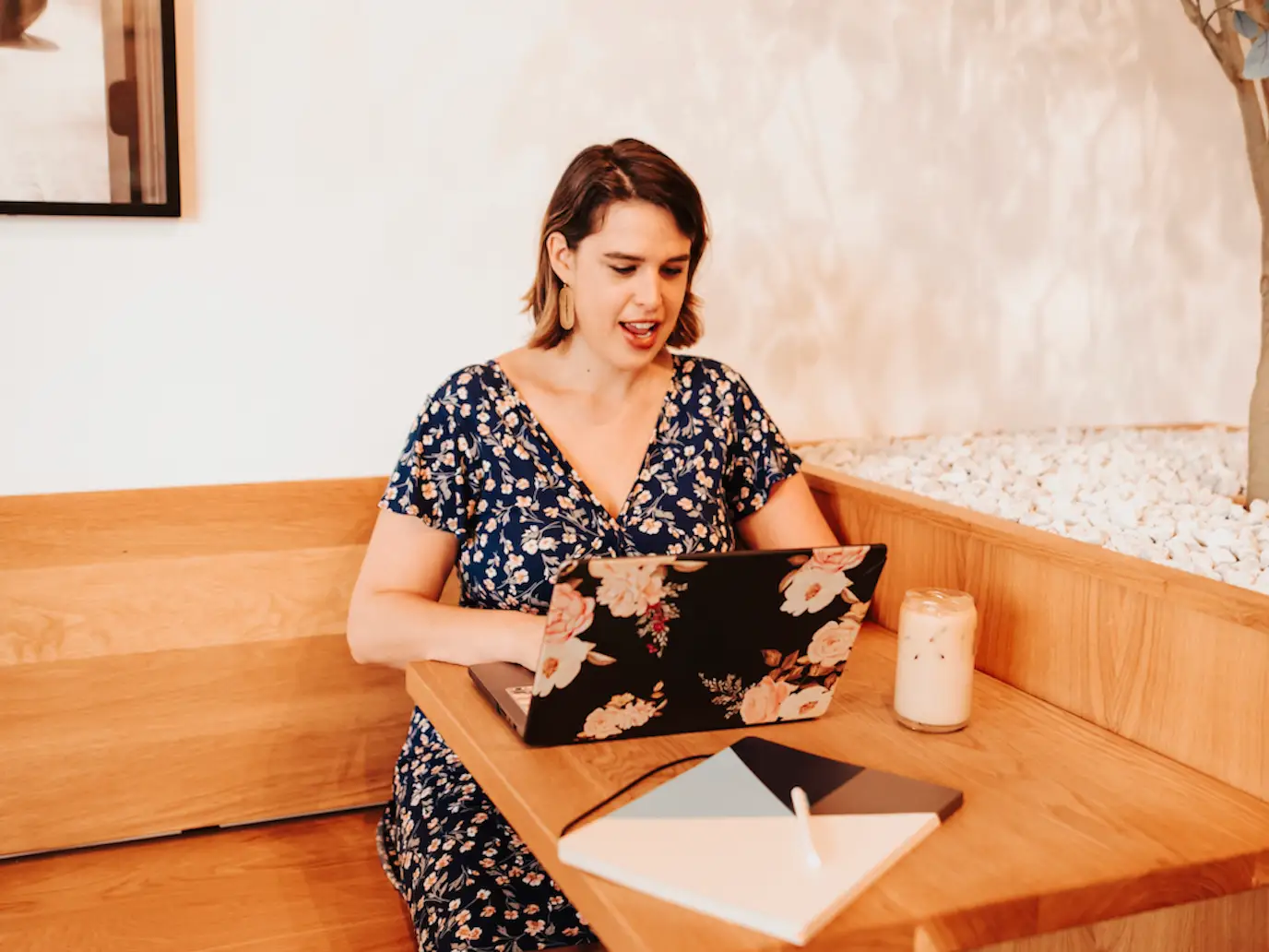 the author at a cafe in 2024