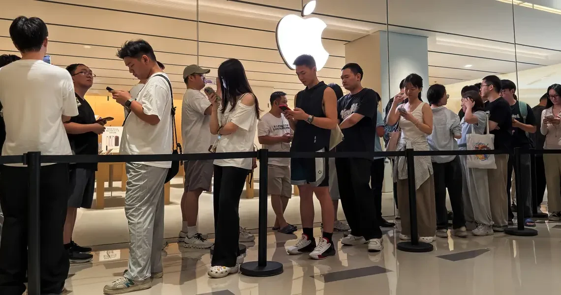 Photos show people lining up around the world for the iPhone 18 Pro launch