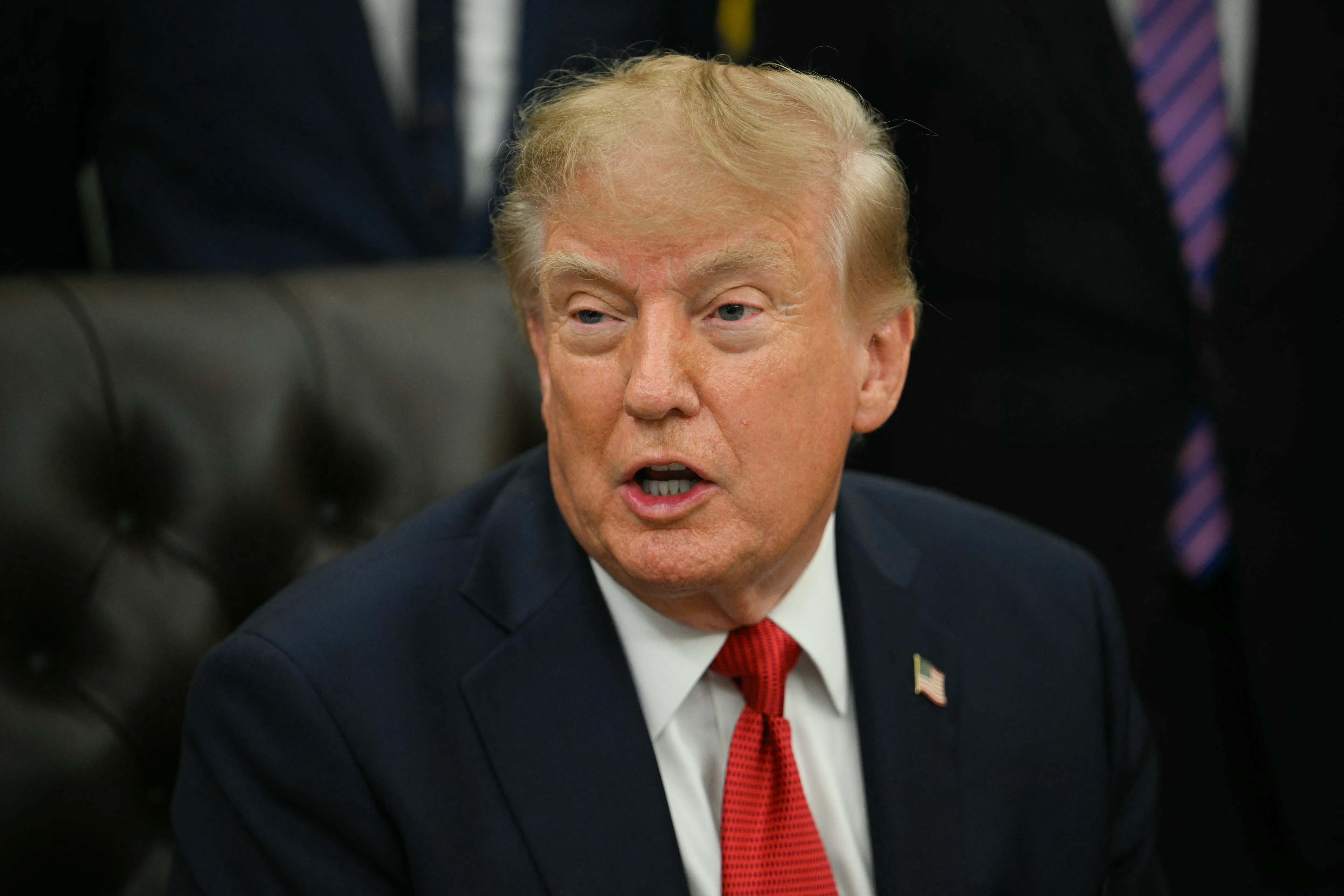 US President Donald Trump speaks about healthcare in the Oval Office of the White House in Washington, DC, on September 18, 2026.