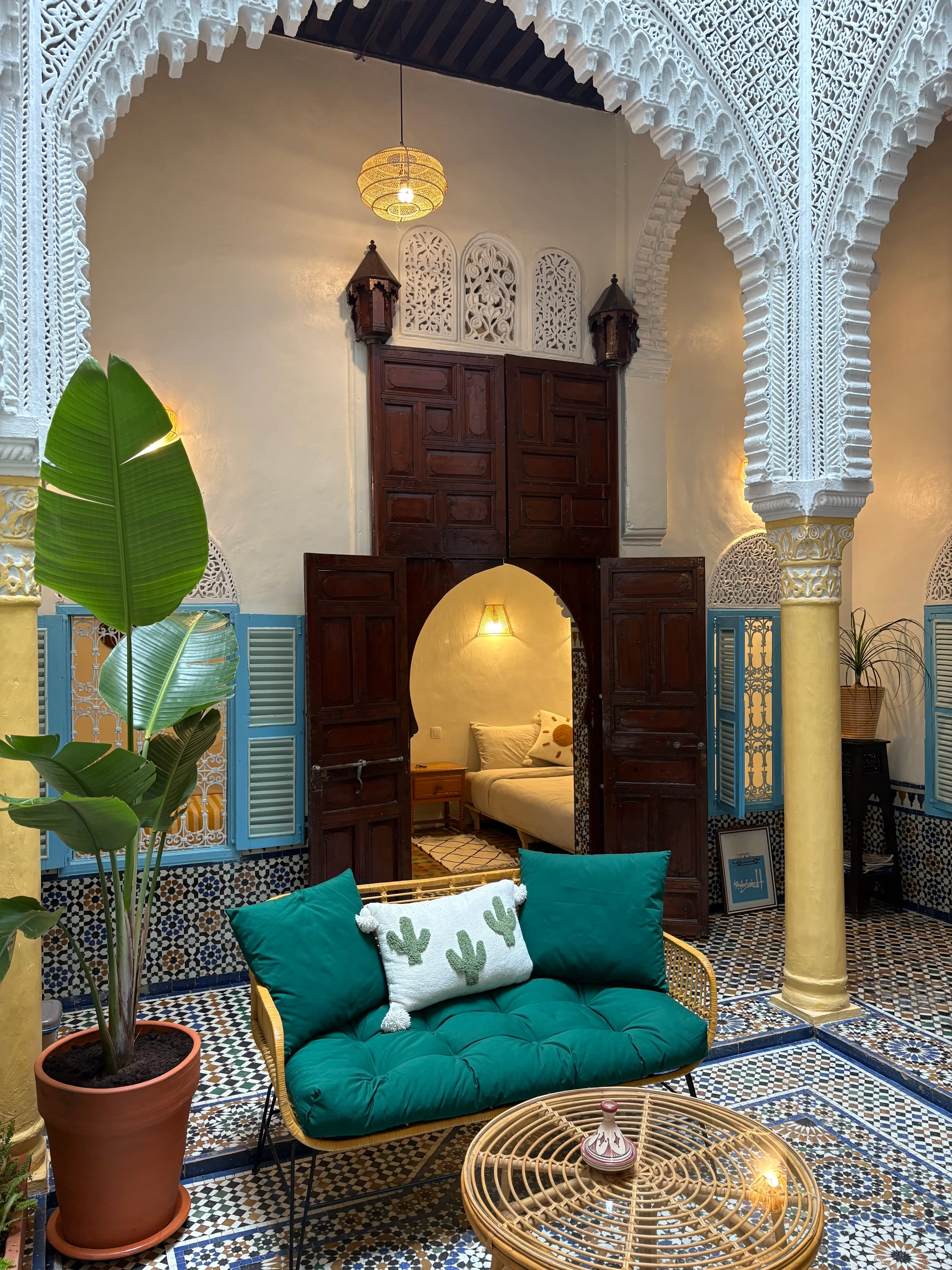 Interior of Ilyana Surfhouse, in Rabat, Morocco.
