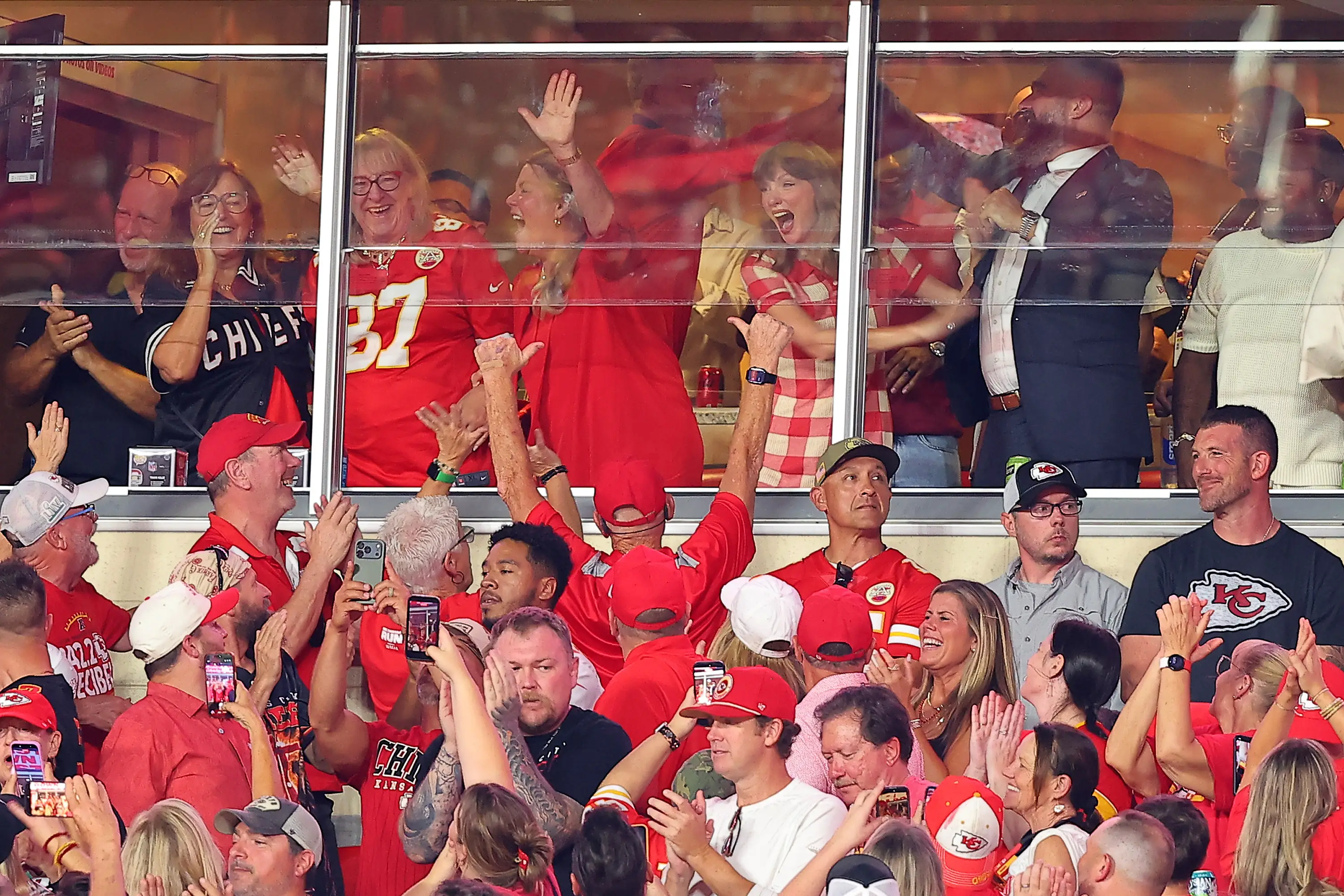 Taylor Swift at Arrowhead Stadium on September 14, 2026.