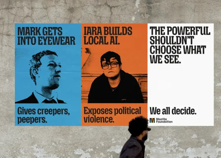 Mozilla is plastering New York with posters mocking tech billionaires as part of a new marketing campaign