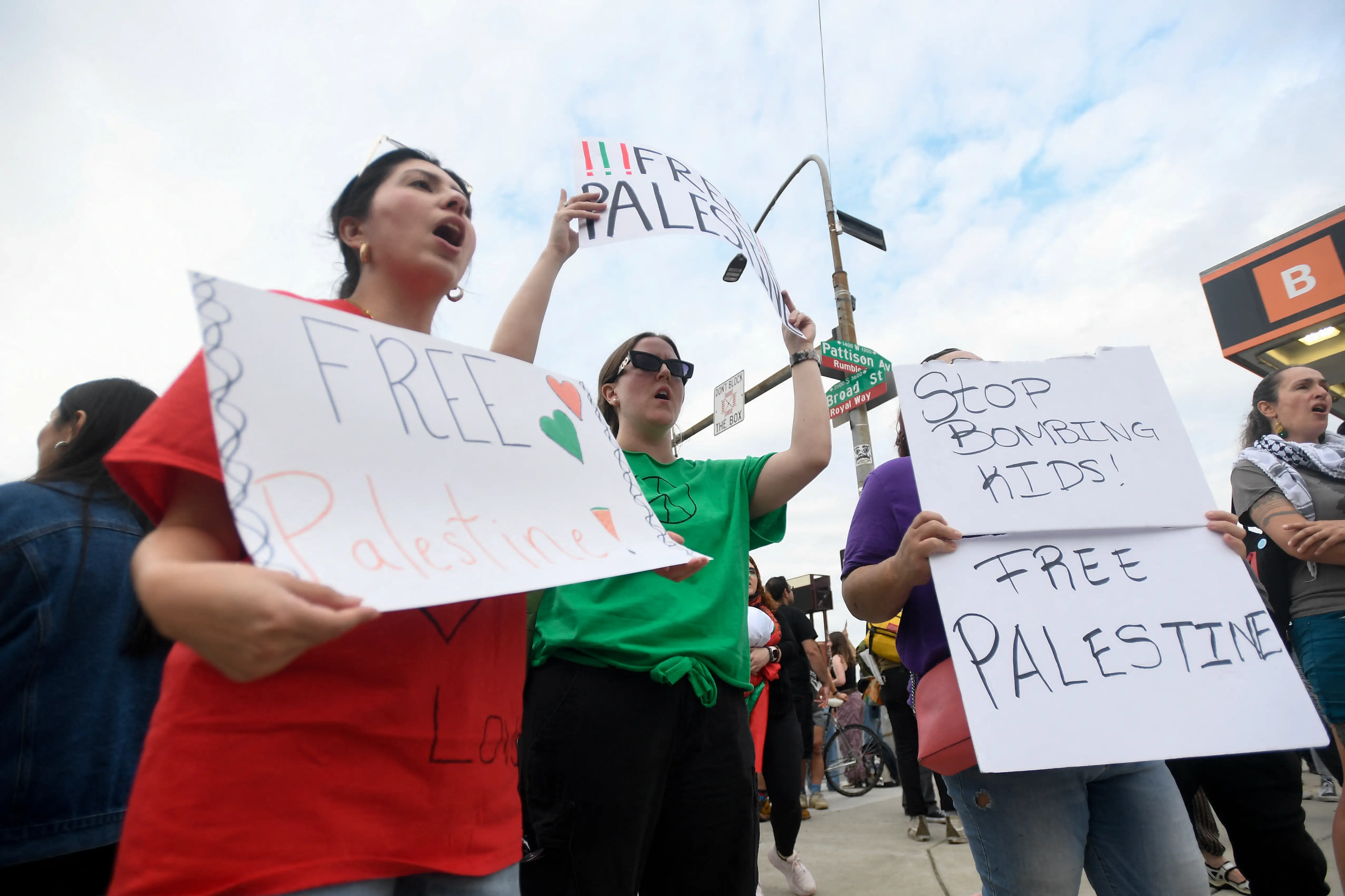 Pro-Palestine protesters held demonstrations near Lincoln Financial Field ahead of Ed Sheeran's concert on September 19, 2026.