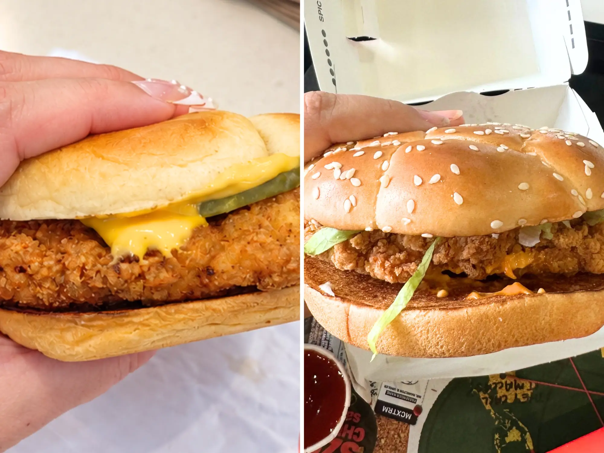 mcdonalds chicken sandwich in us vs uk
