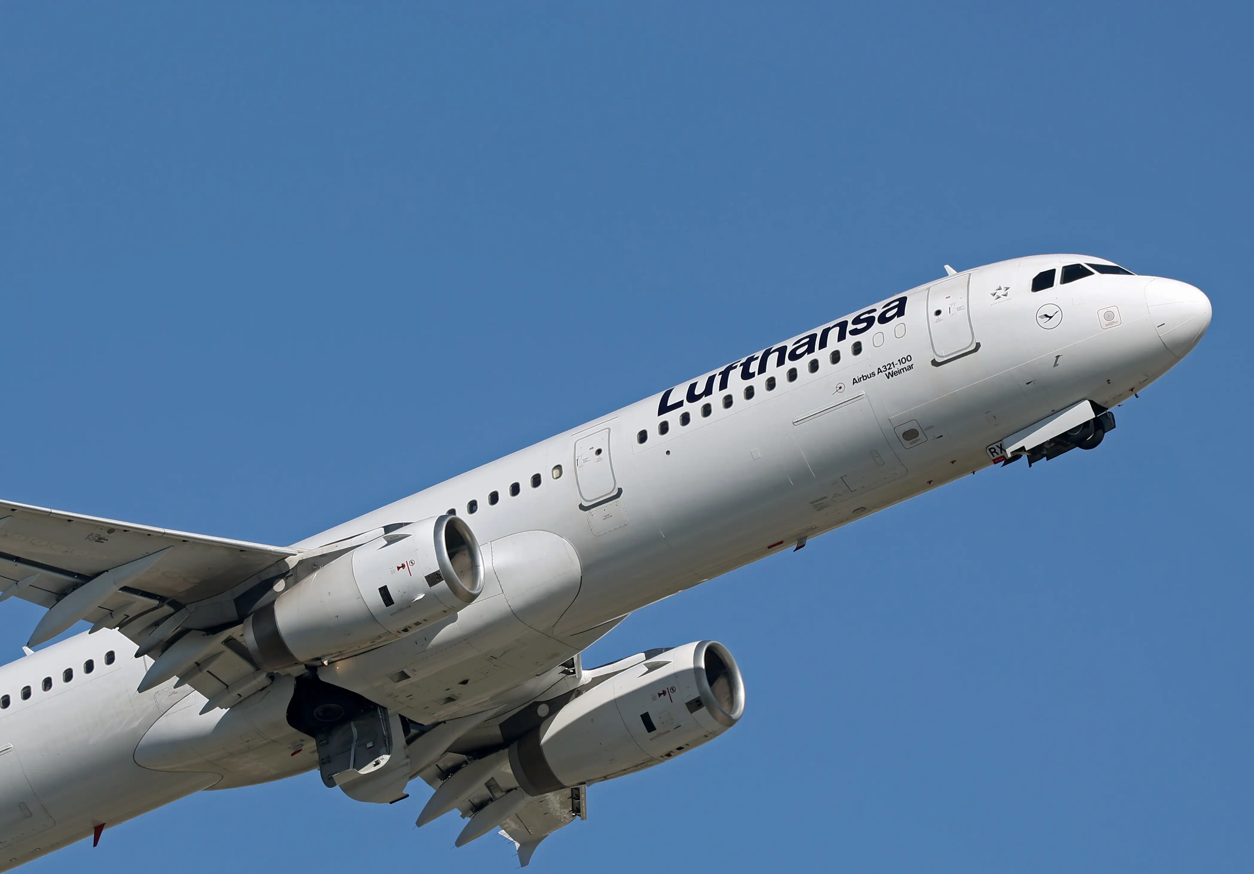 A Lufthansa Airbus A321-131 takes off from Barcelona-El Prat Airport, in Barcelona, Spain, on May 12, 2026.