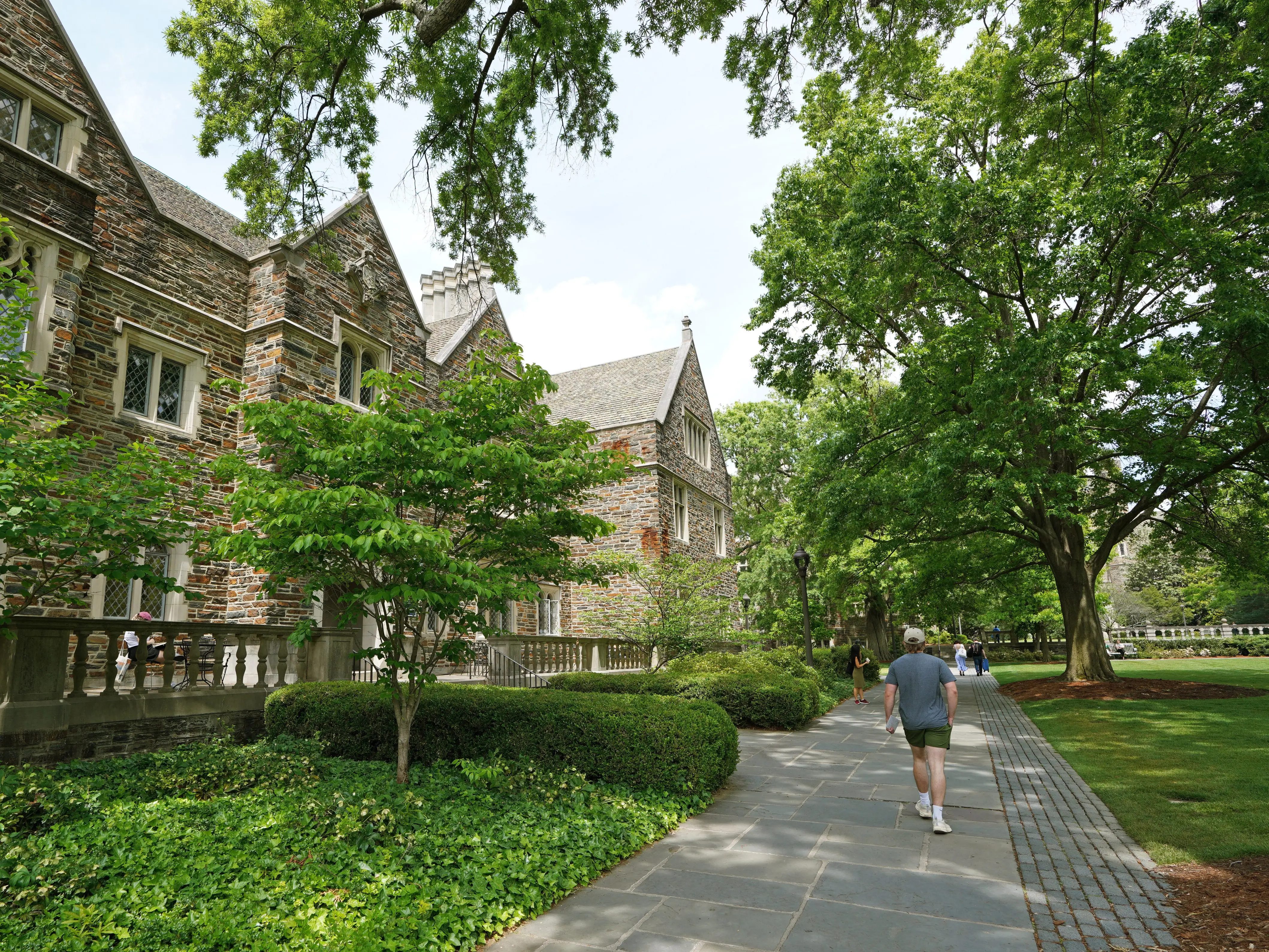 Durham, NC - USA - 4-30-2024: Students walking on the campus of Duke University