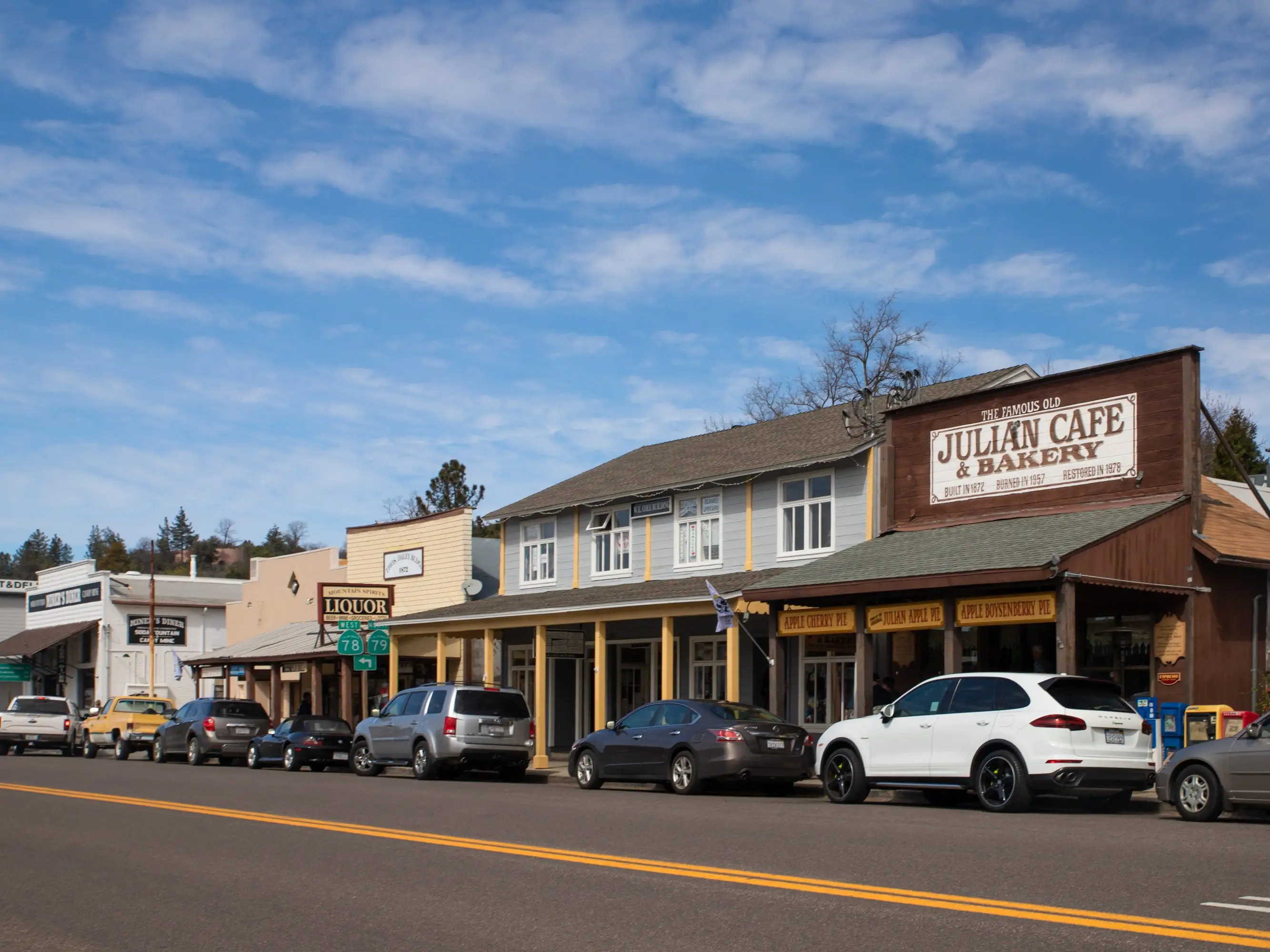 Buildings in downtown Julian, California.