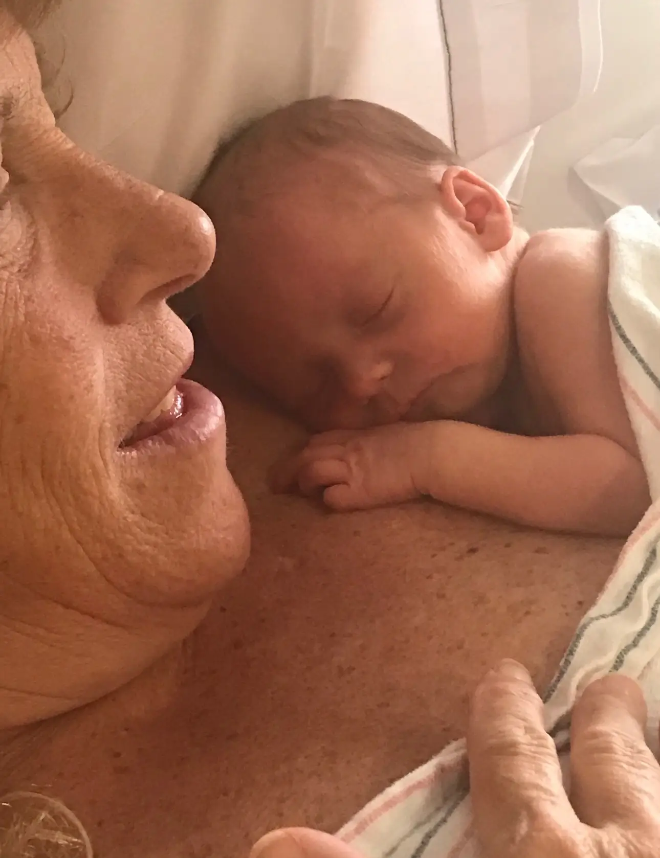 A mother with her newborn baby.