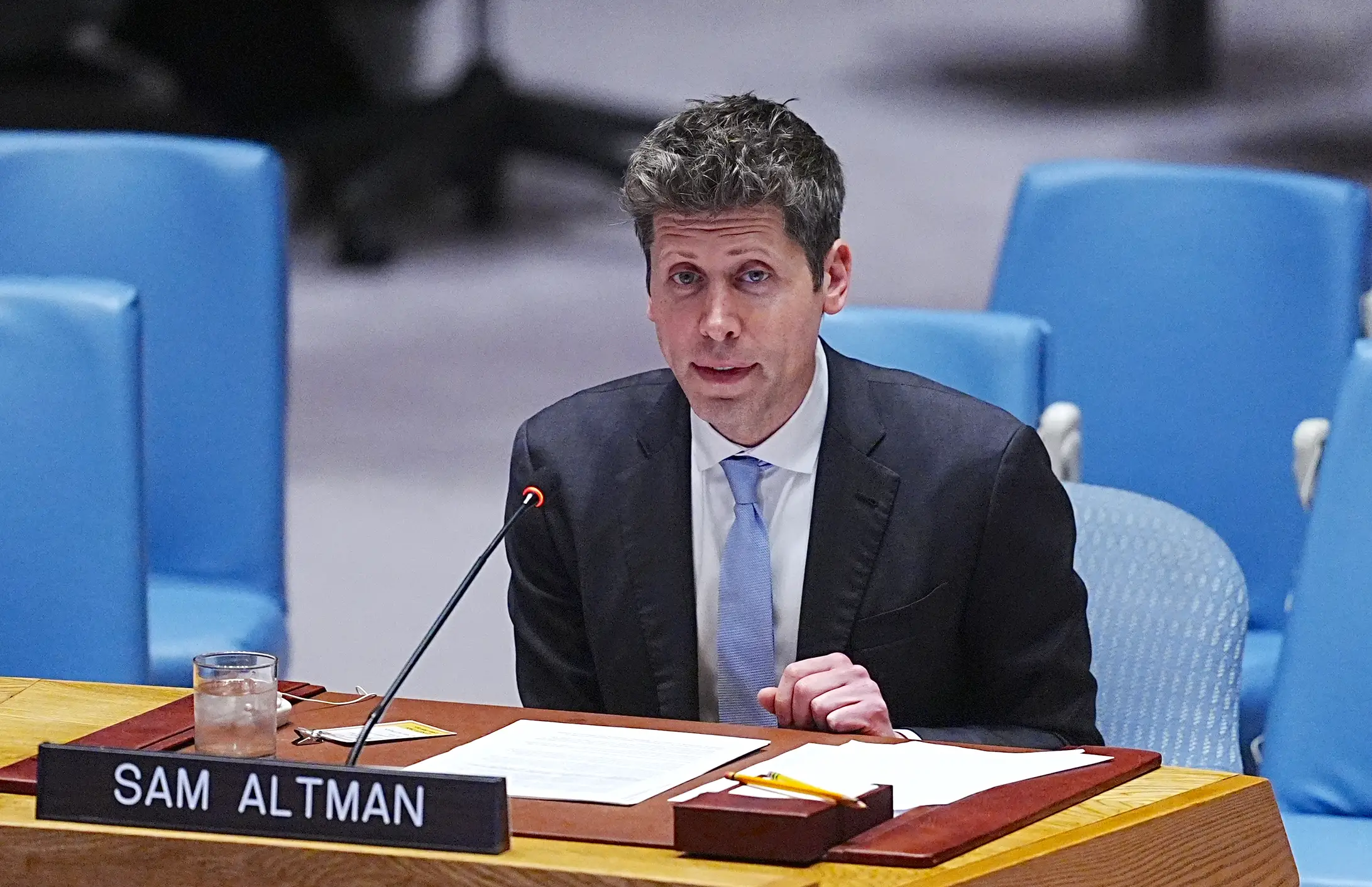 OpenAI CEO Sam Altman attends the United Nations Security Council (UNSC) meeting on Artificial Intelligence during the 81st UN General Assembly, at UN Headquarters in New York City, US, September 23, 2026. (Photo by Selcuk Acar/Anadolu via Getty Images)