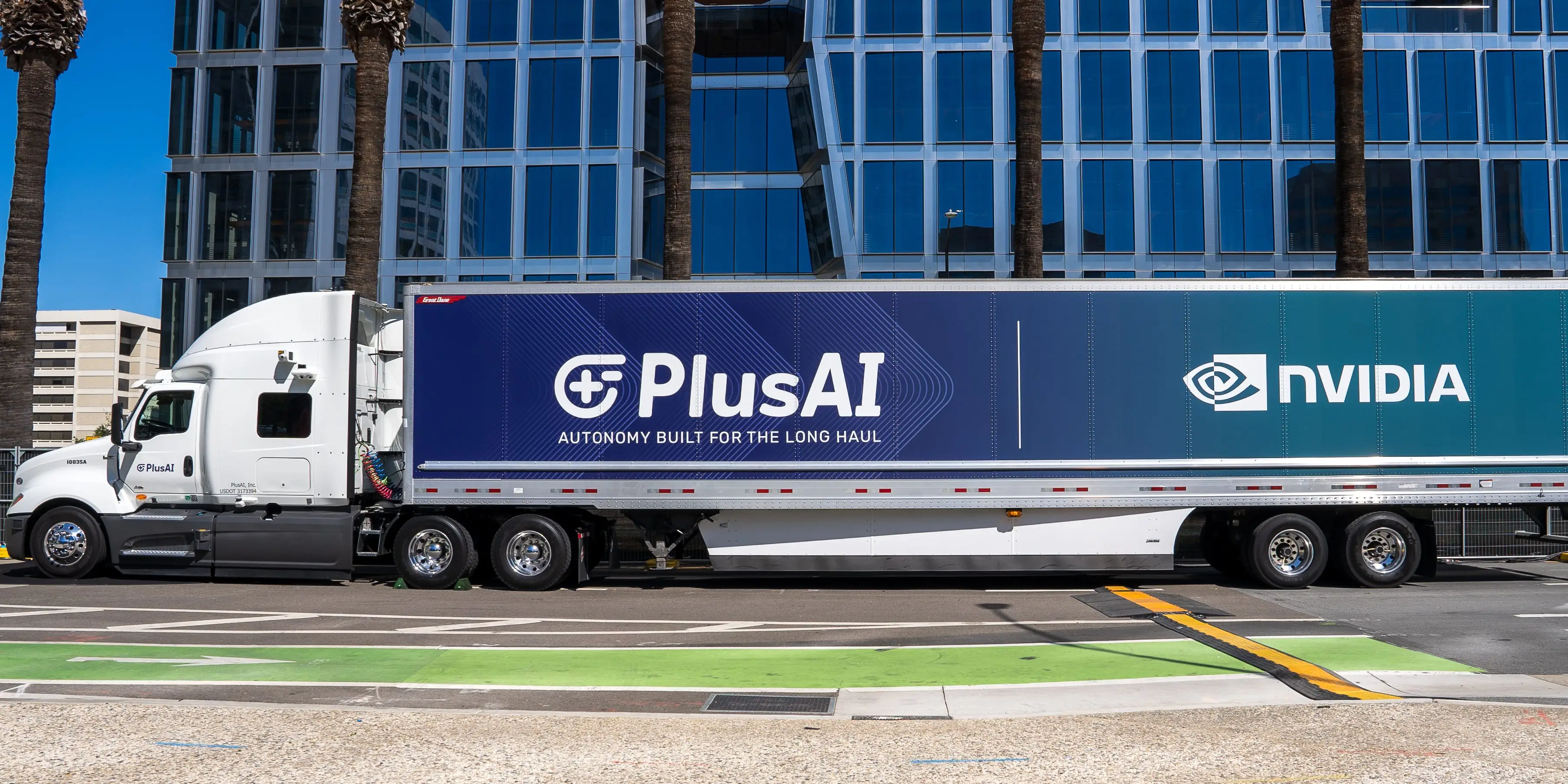 A PlusAI and Nvidia co-branded trailer.
