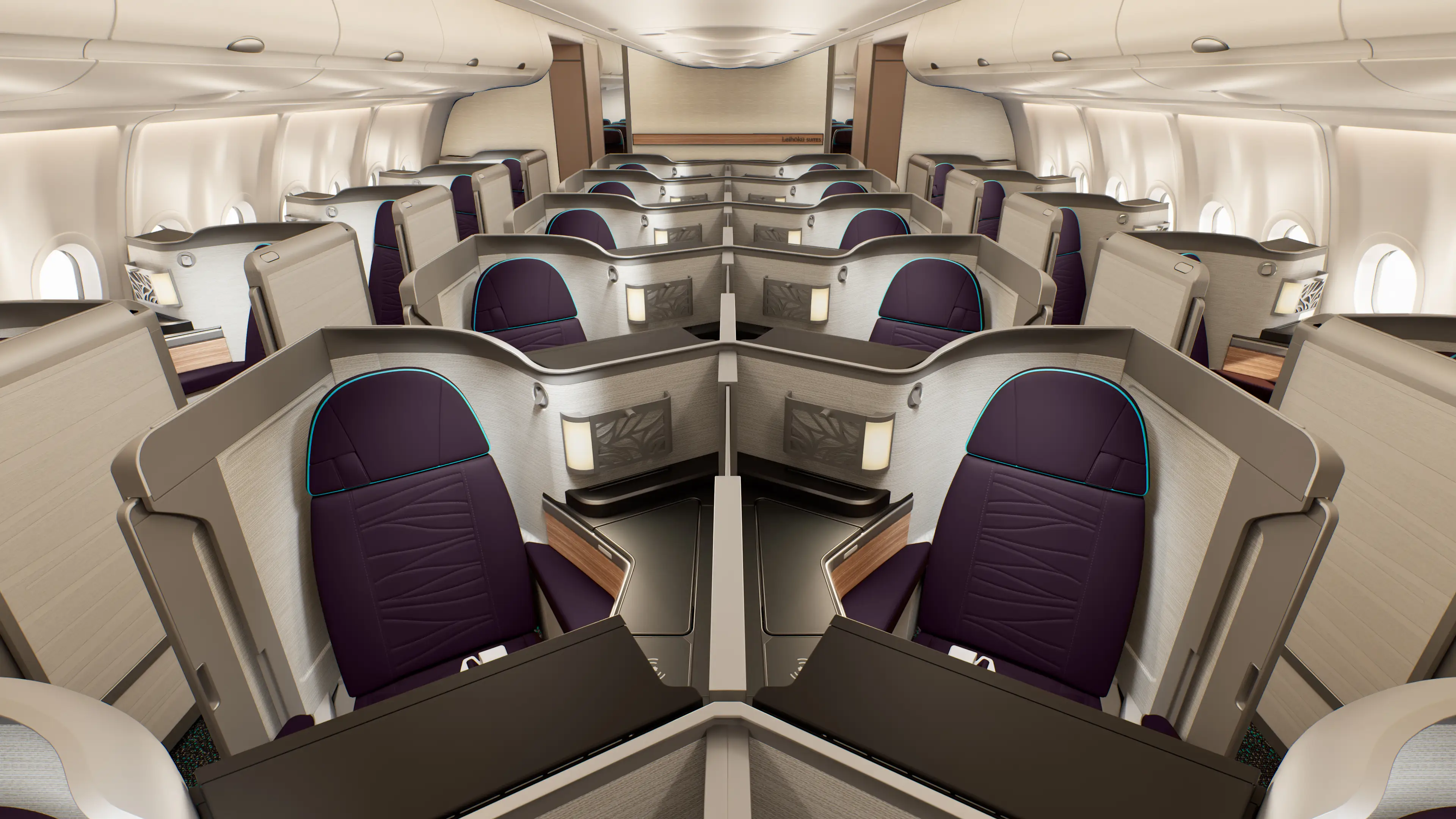 Hawaiian's refreshed business class.