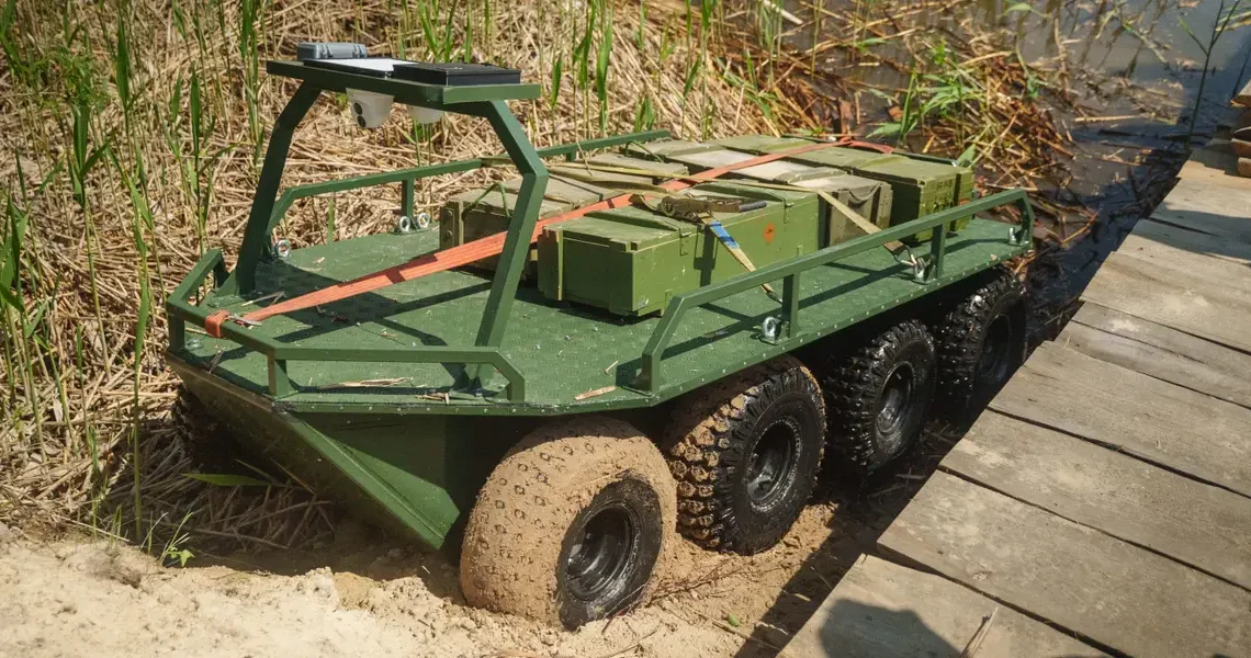 Ukraine’s battlefield supply robots have learned how to swim