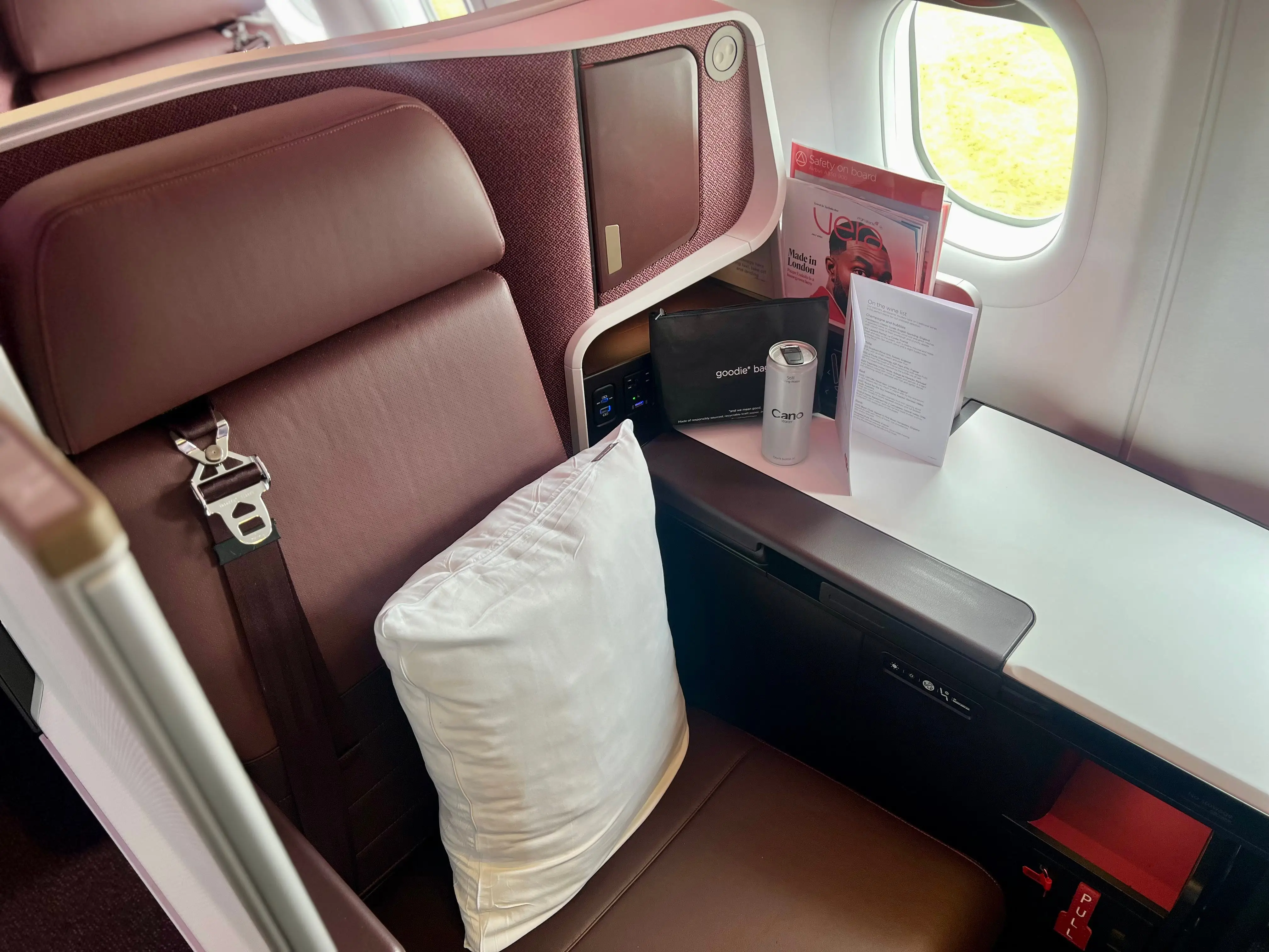 Virgin Atlantic business class.