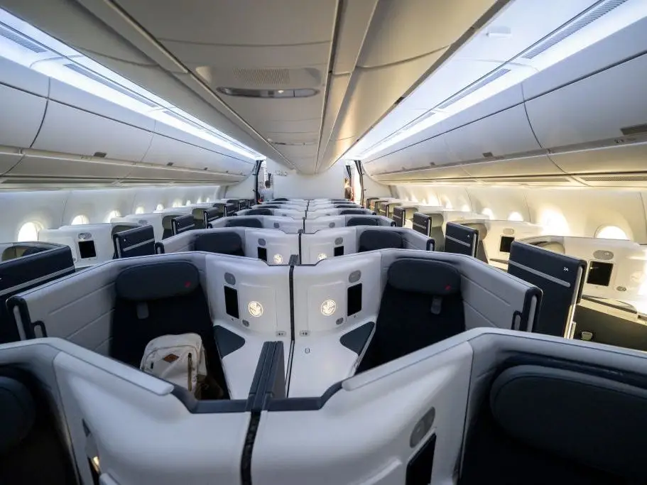 Business class on an Air France Airbus A350.