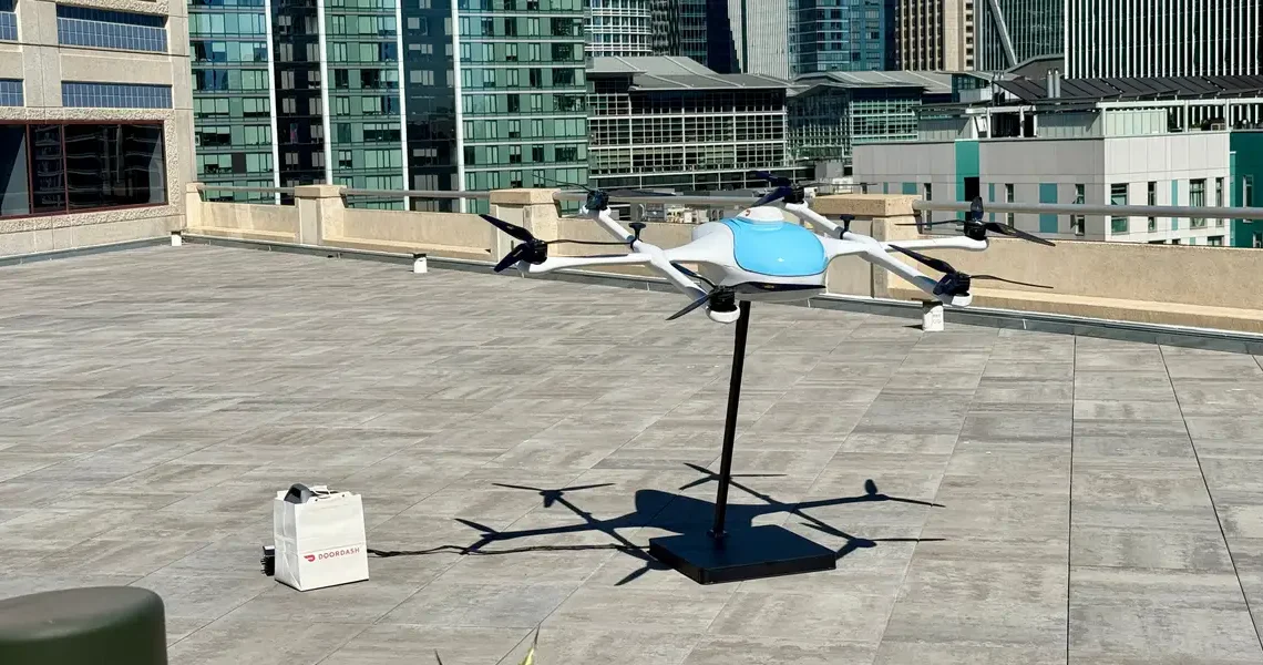 DoorDash says its delivery drone is lighter and quieter than Amazon’s