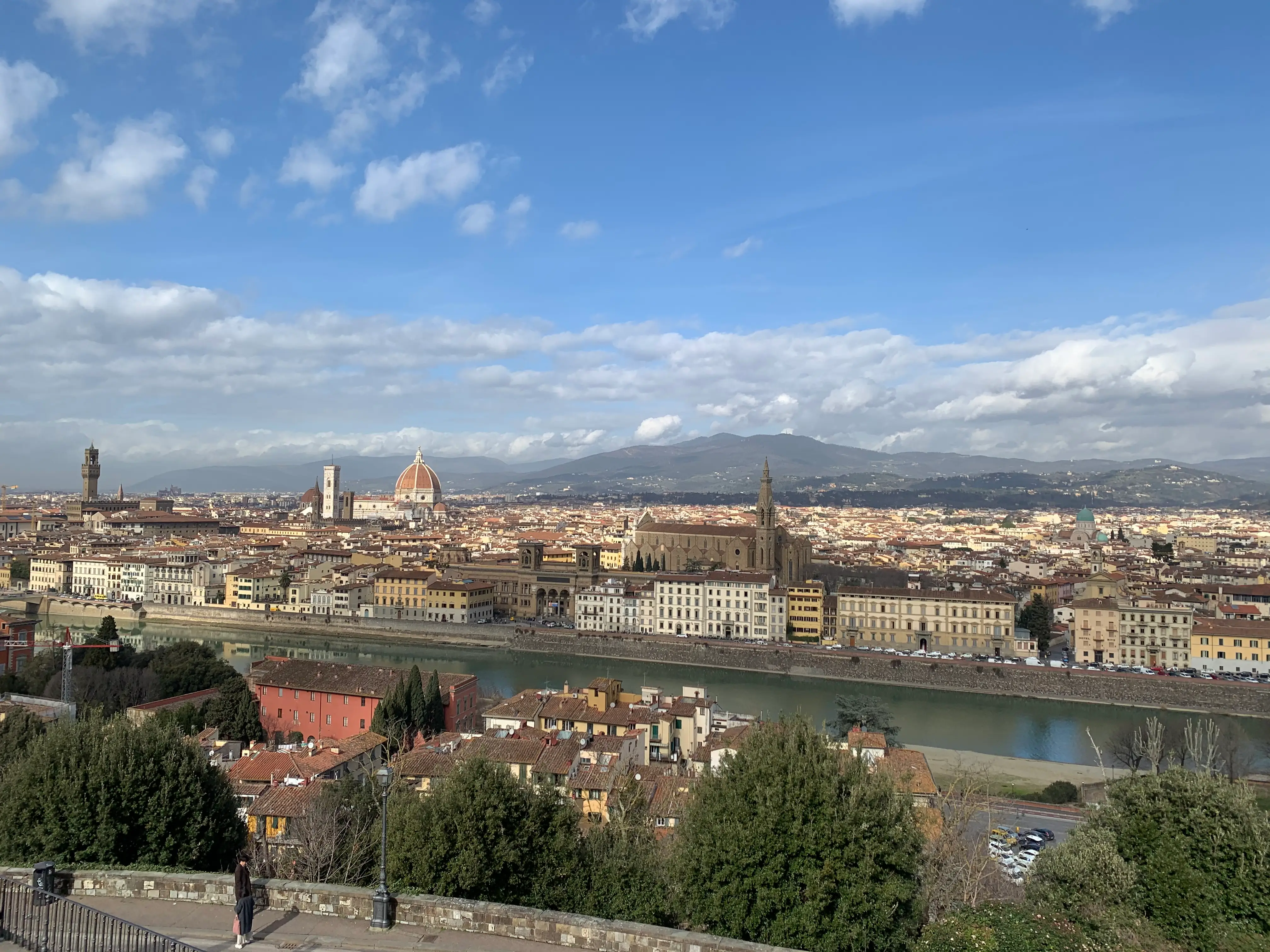 The view of Florence from from Piazzale Michelangelo.