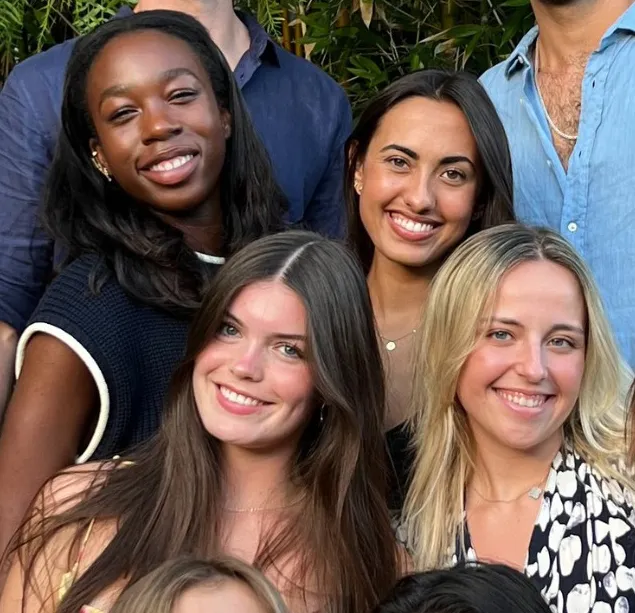 Deslyn Williams, Niamh Rolston, Asha Weir, and Peyton Stewart (from left) pose for a group photo.