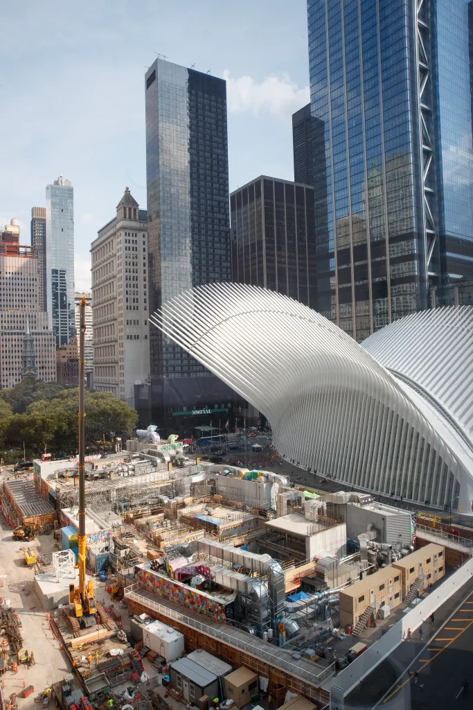 WTC 2 is in the early stages of construction to be the new AMEX Headquarters at the World Trade Center.
