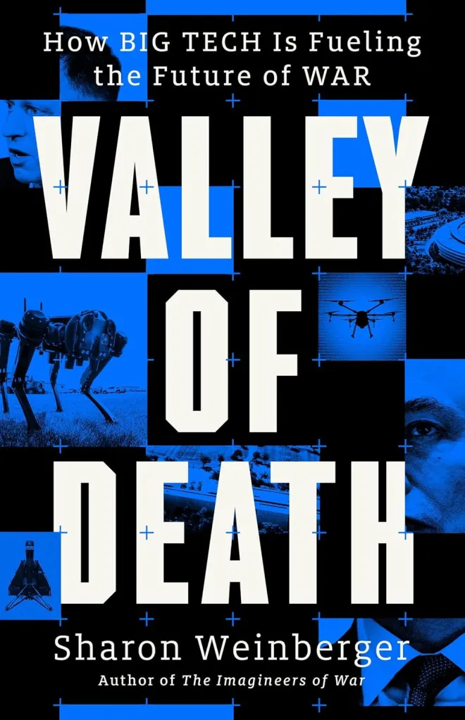 Collage of tech images with the book title 