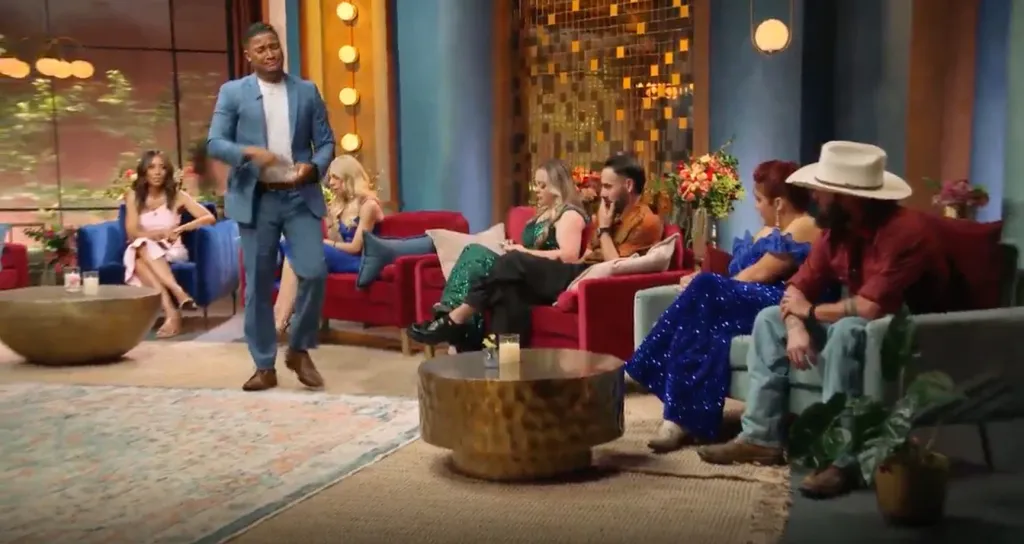 Cast members on the '90 Day Fiance' tell-all set.