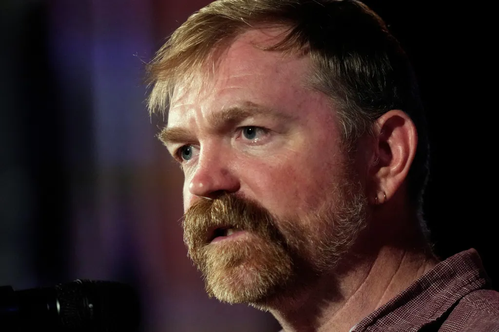 Platner was expected to speak about labor history and the importance of unions in the US Event organizers were urged not to let him speak by the former girlfriend and another woman who has accused him of domestic abuse.