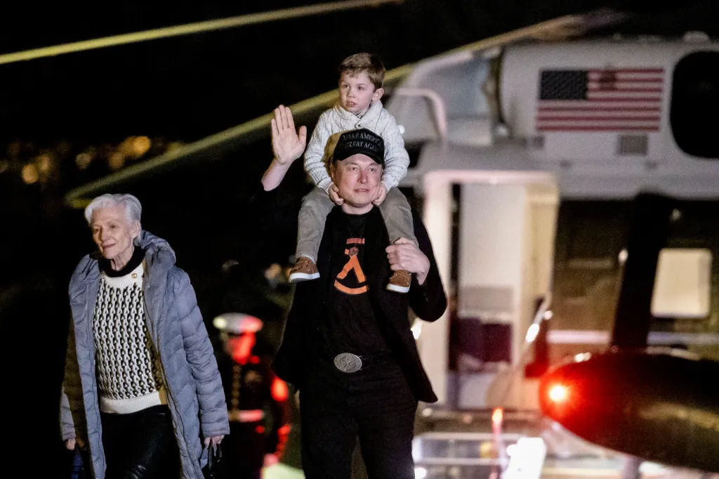 Maye Musk and Elon Musk