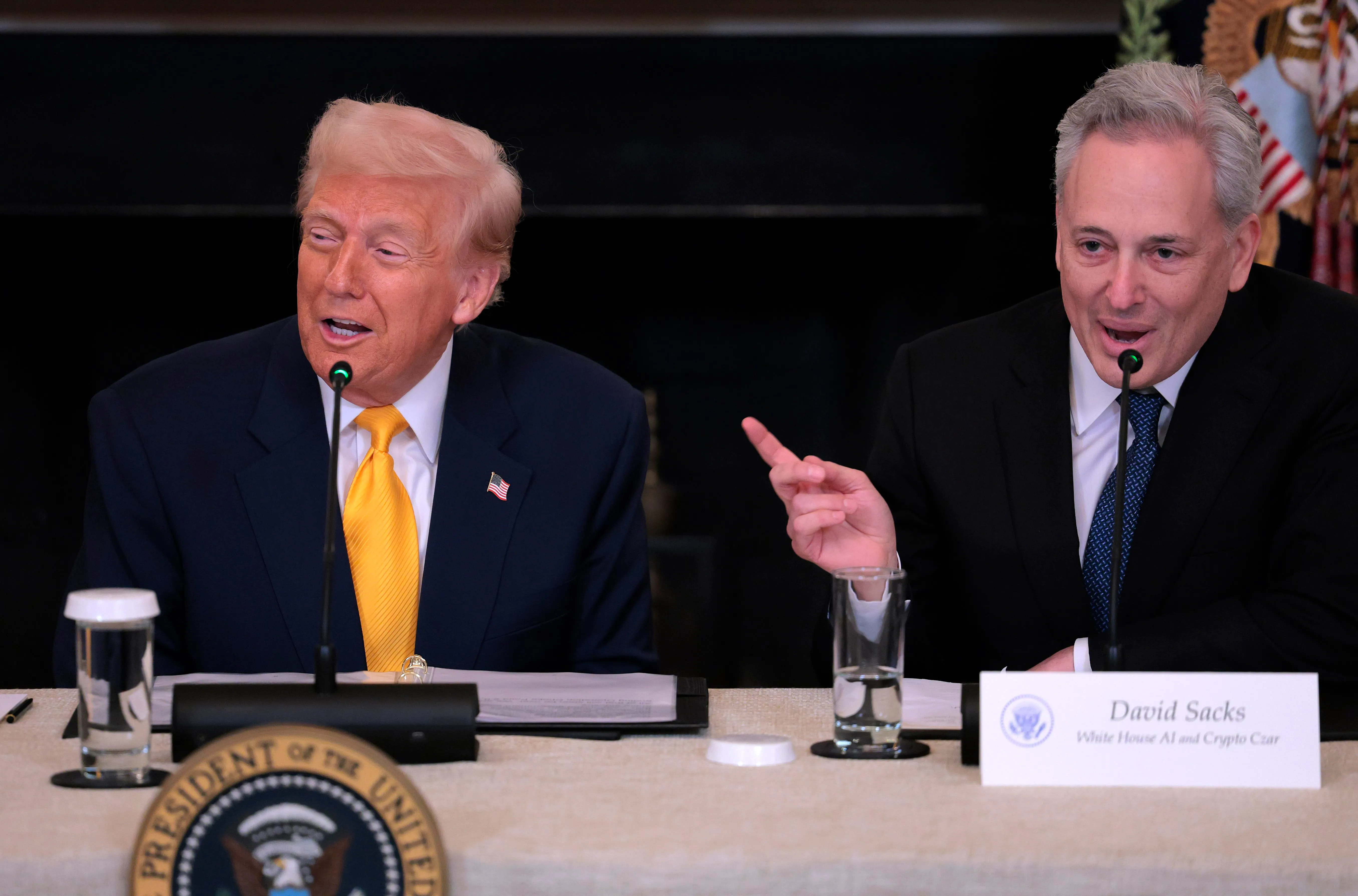 Trump and White House crypto czar David Sacks