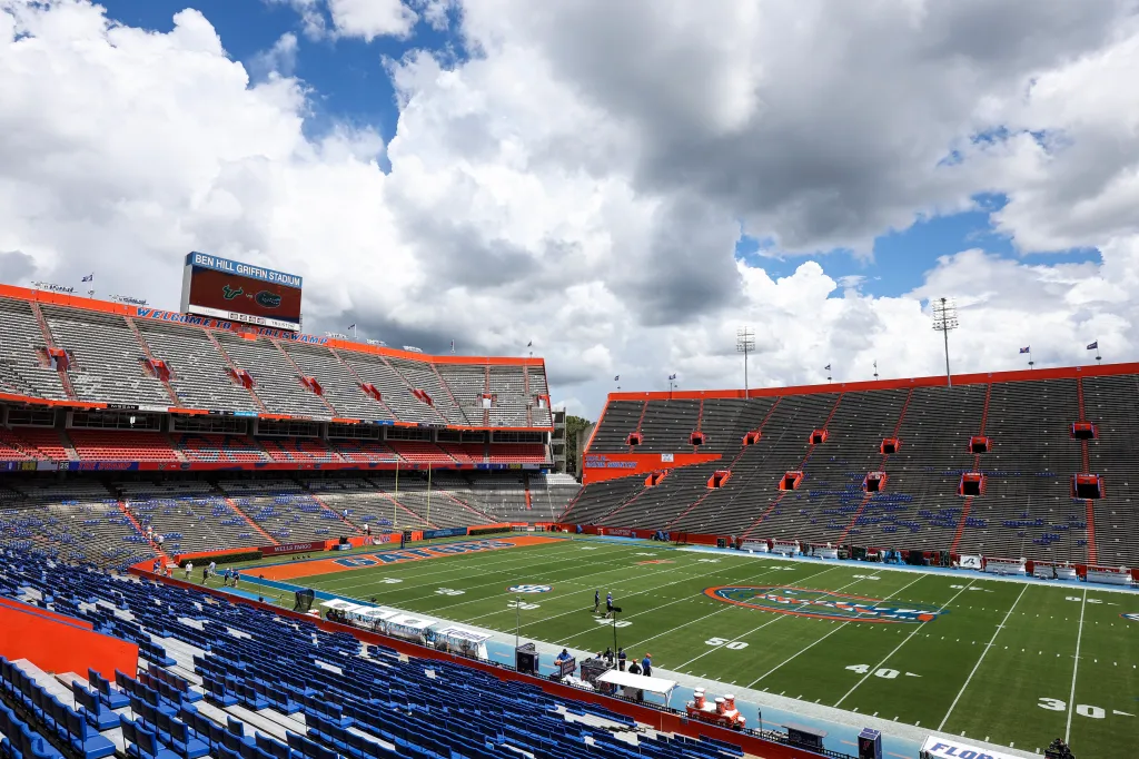 Ben Hill Griffin Stadium at the University of Florida in Gainesville, Florida, on Sept. 6, 2025.
