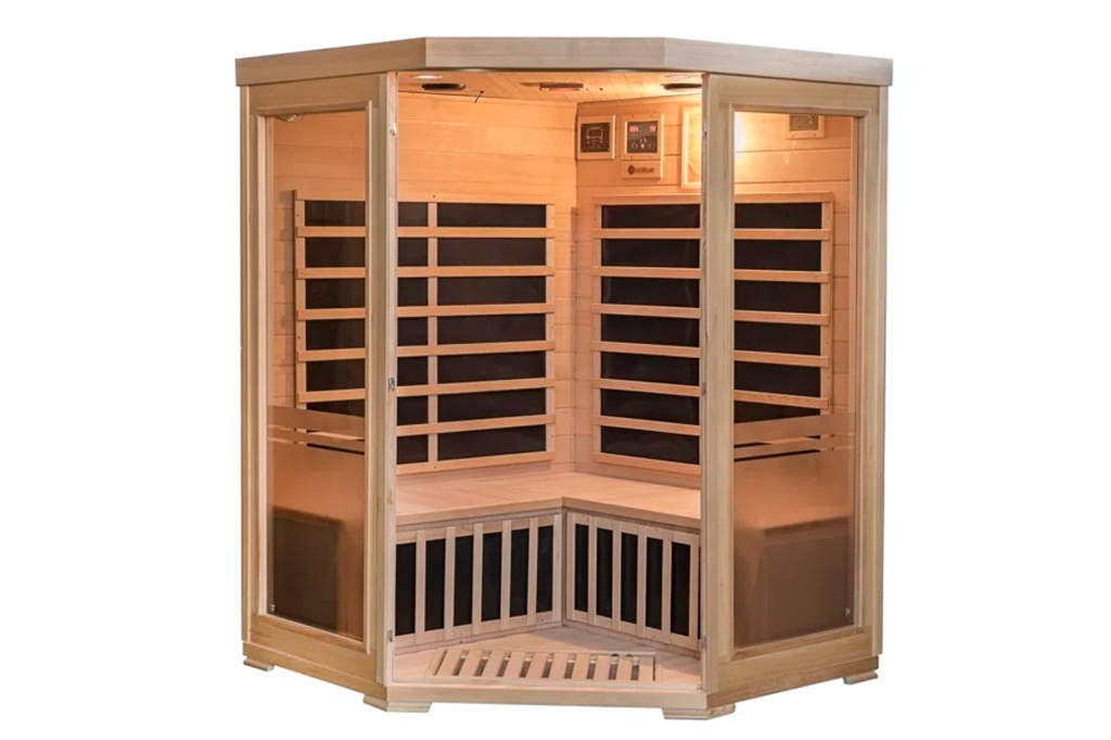 Heatwave Sonoma 3-Person Hemlock Infrared Corner Sauna