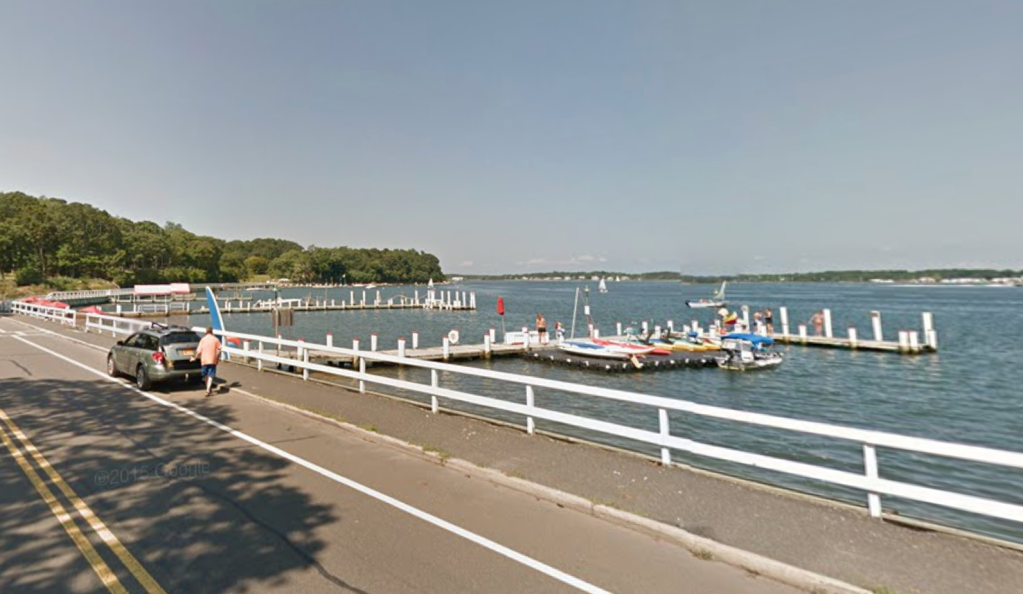 The docks outside the Pridwin Hotel where Korwin's body was found on Sept. 2, 2026.
