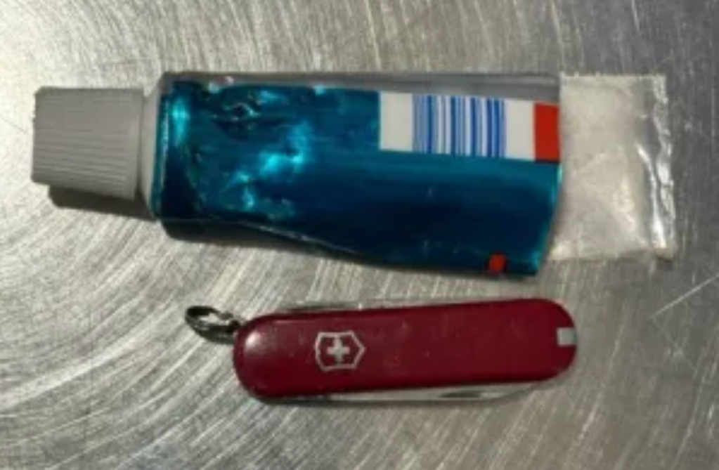 The married couple who owned the bag told officers their son had suggested concealing the knife inside the toothpaste tube in an attempt to get it through airport security, TSA said.