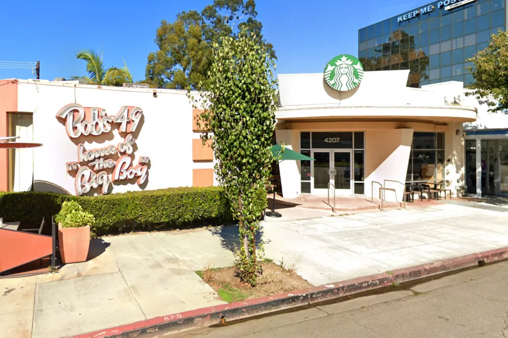 Exterior of a Starbucks with