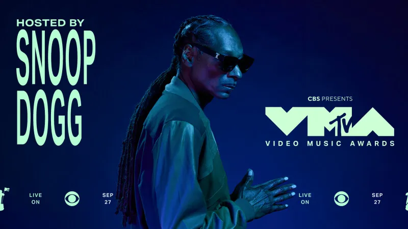 Promotional image for the 2026 MTV Video Music Awards hosted by Snoop Dogg.