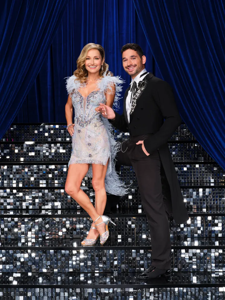 Giada De Laurentiis and Alan Bersten posing for Dancing with the Stars.