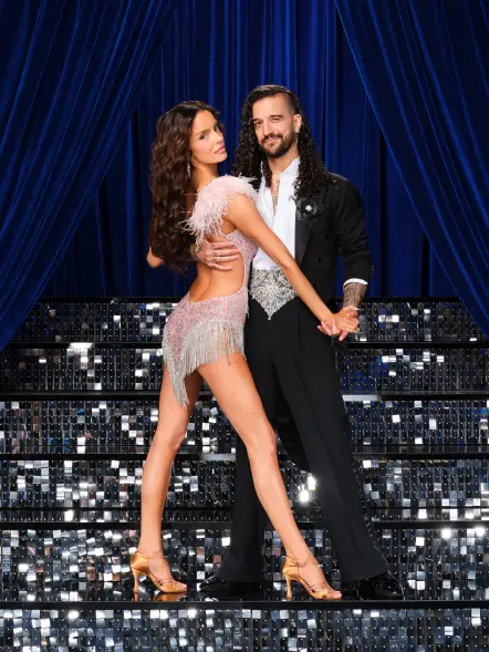 DANCING WITH THE STARS - ABC's âDancing âwith the Stars stars Maura Higgins and Mark Ballas. (Disney/Andrew Eccles) MAURA HIGGINS, MARK BALLAS
