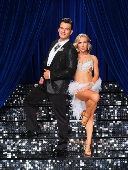 DANCING WITH THE STARS - ABC's âDancing âwith the Stars stars Tyler Cameron and Sharna Burgess. (Disney/Andrew Eccles) TYLER CAMERON, SHARNA BURGESS