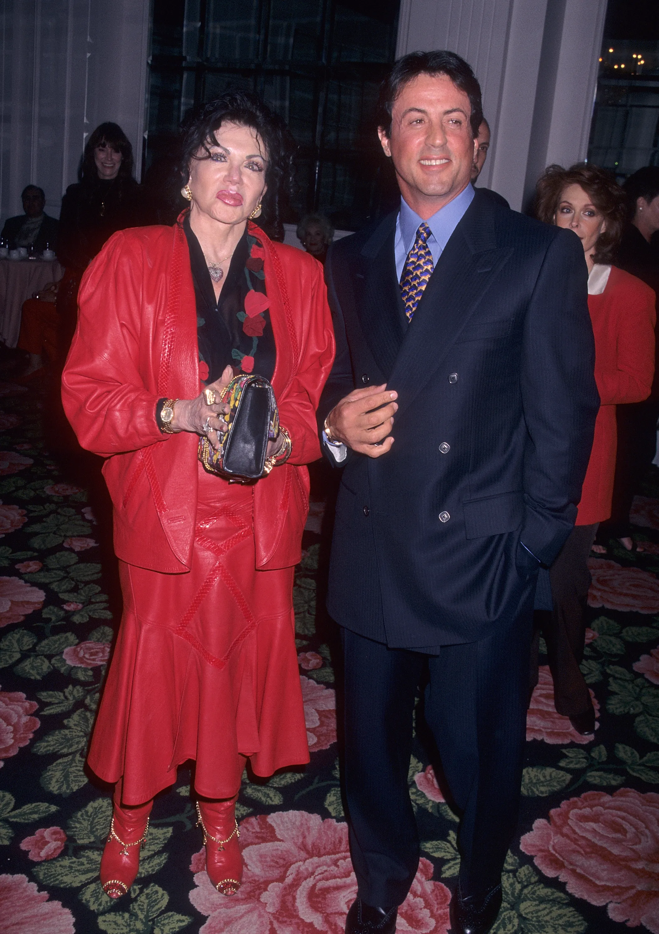 Actor Sylvester Stallone and mother Jackie Stallone.