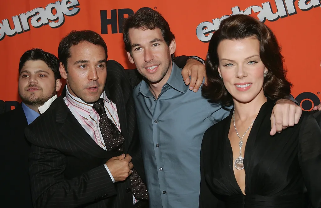 Actors Jerry Ferrara, Jeremy Piven, writer Doug Ellin, and actress Debi Mazar at a premiere screening for 