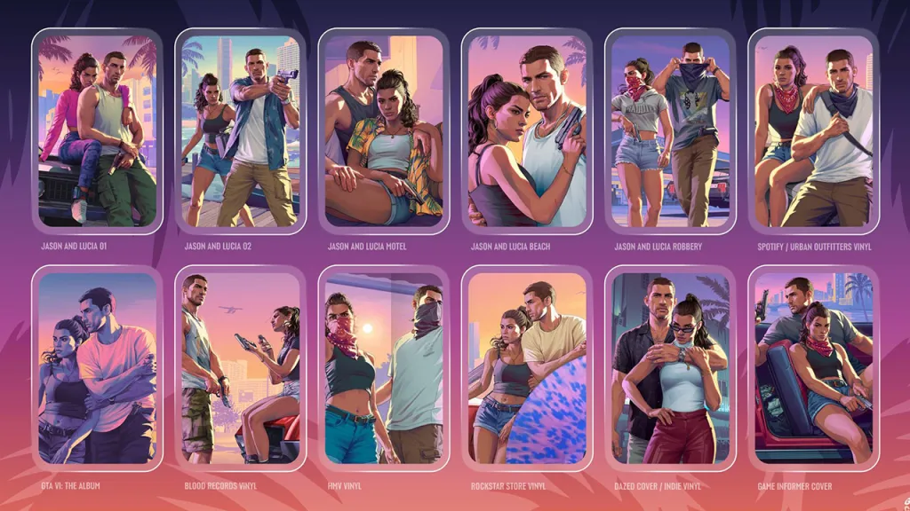 All GTA 6 Artwork of Jason and Lucia