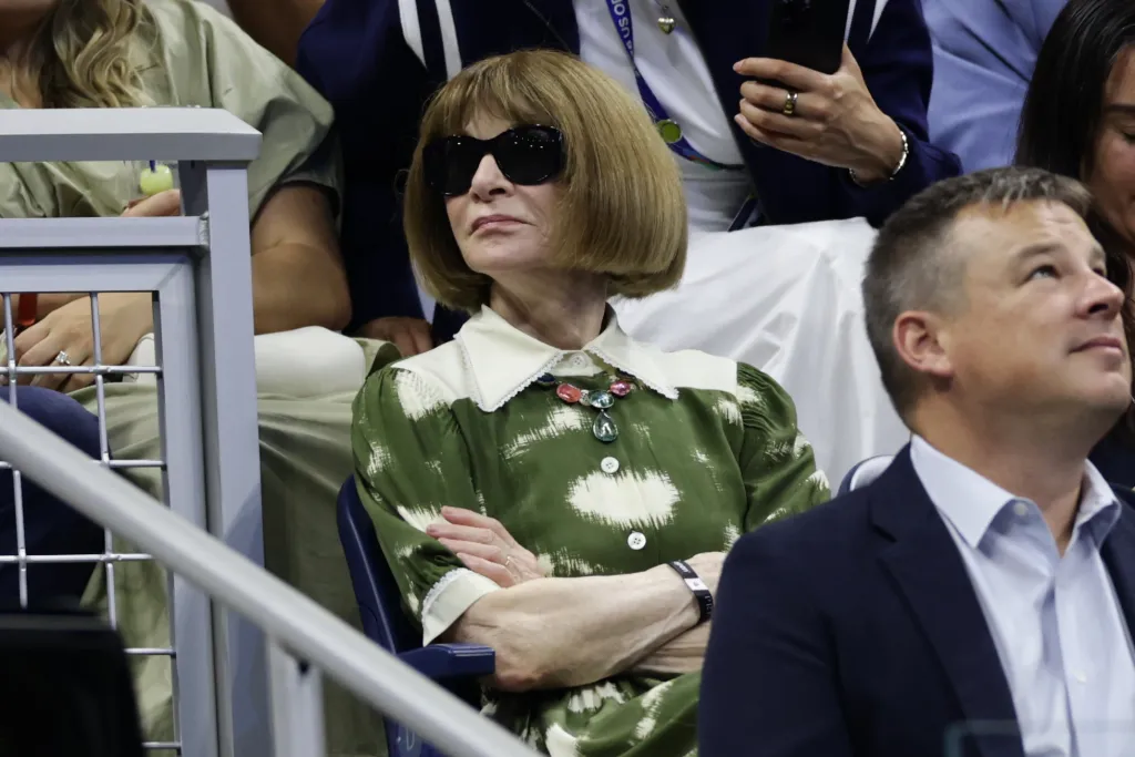 Anna Wintour attending a tennis match.