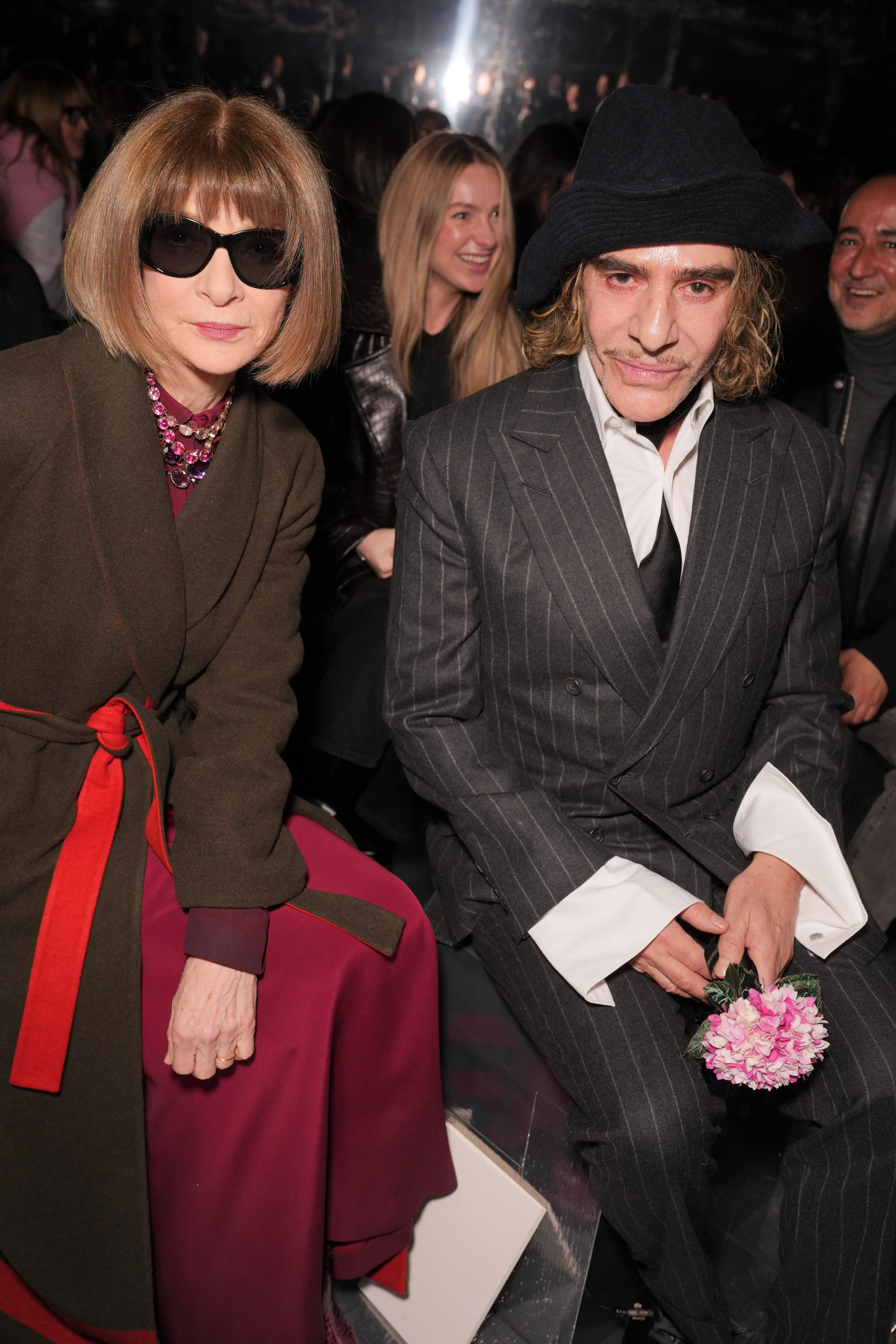 Anna Wintour and John Galliano at the Dior Haute Couture Spring/Summer 2026 fashion show.