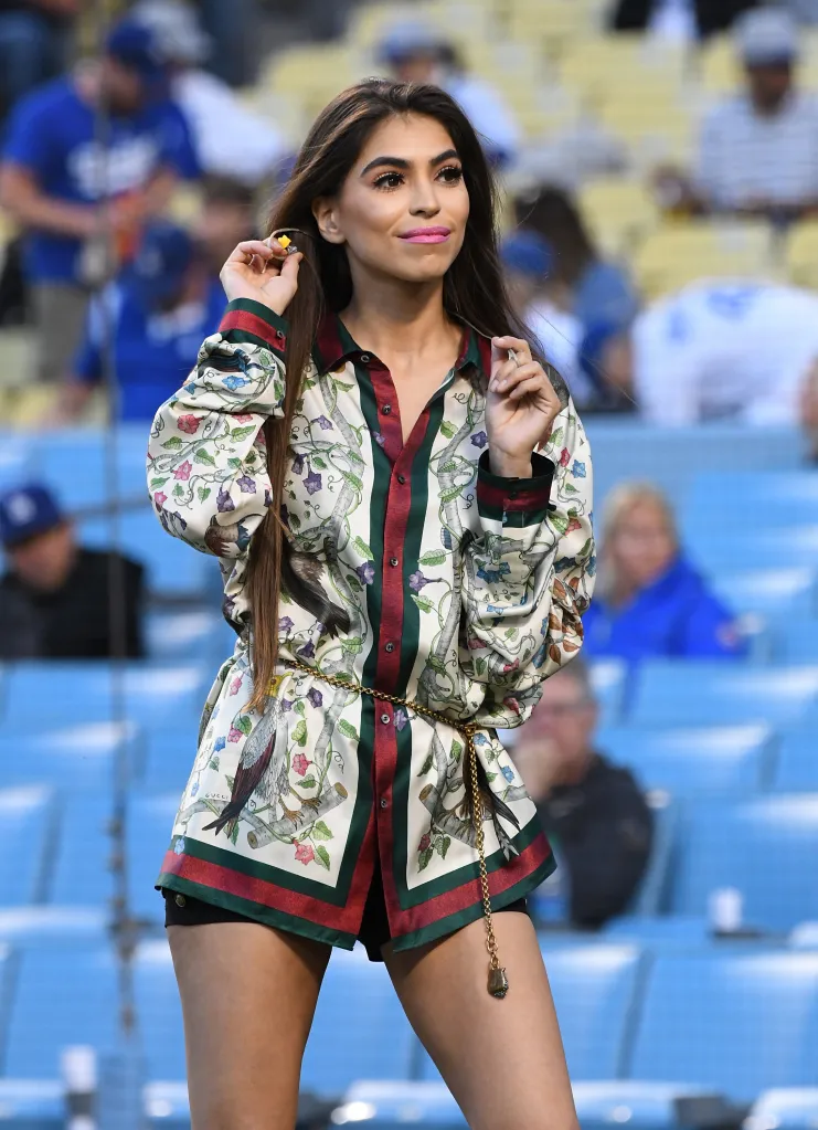 Antonella Barba singing the National Anthem.