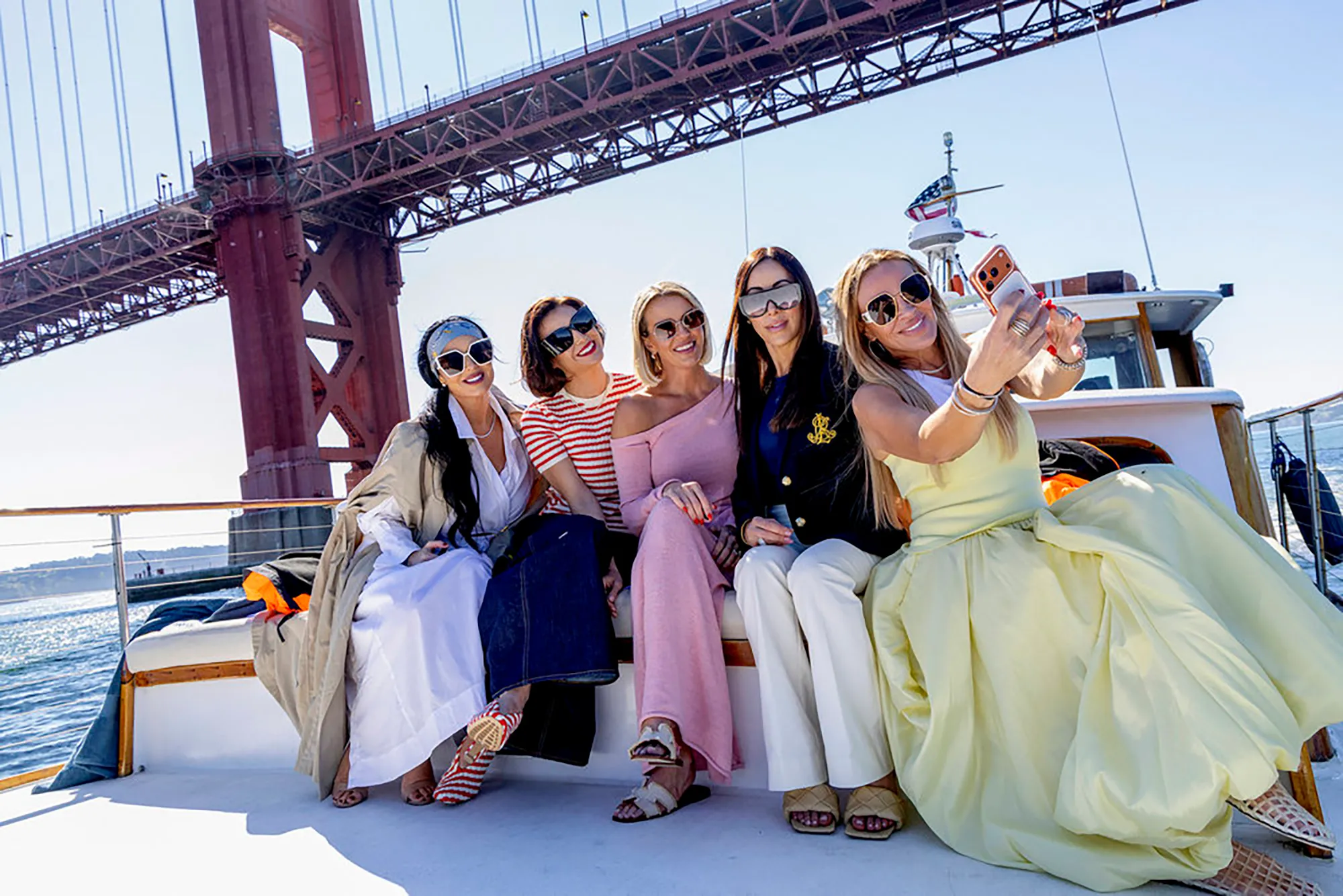 THE REAL HOUSEWIVES OF SALT LAKE CITY -- Pictured: (l-r) Ashley Quai, Bronwyn Newport, Whitney Rose, Angie Katsanevas, Heather Gay -- (Photo by: Griffin Nagel/Bravo)
The Real Housewives of Salt Lake City - Season 7