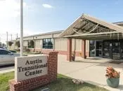 Exterior of the Austin Transitional Center in Del Valle, Texas.